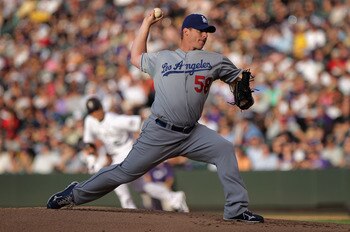 DENVER, CO - JUNE 10:  Starting pitcher Chad Billingsley #58 of the Los Angeles Dodgers delivers against the Colorado Rockies at Coors Field on June 10, 2011 in Denver, Colorado. Billingsley collected the loss as the Rockies defeated the Dodgers 6-5.  (Ph