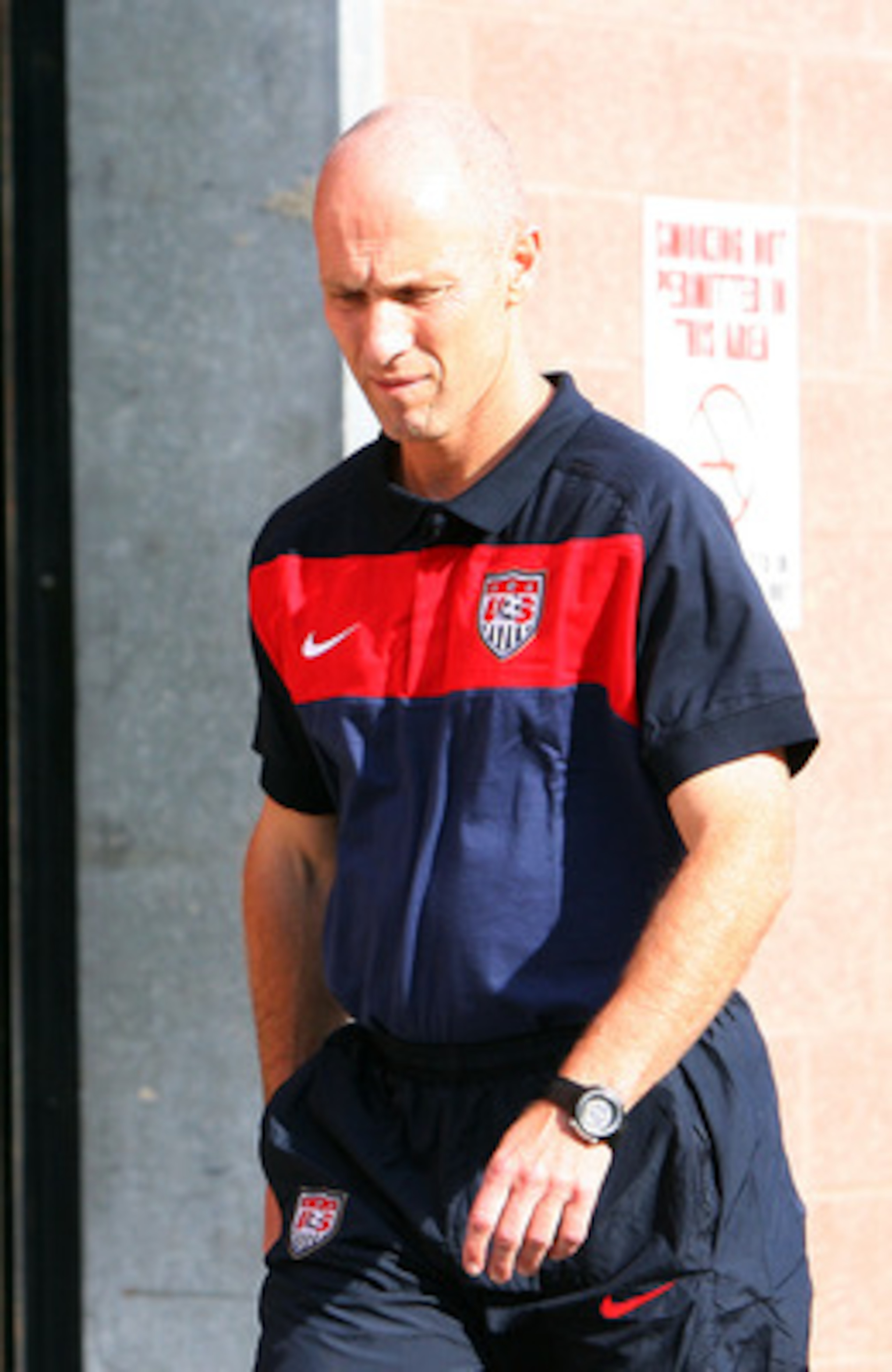 FOXBORO, MA - JUNE 4: Head Coach Bob Bradley of the United States heads back to the locker room after the first half in a game against Spain at Gillette Stadium on June 4, 2011 in Foxboro, Massachusetts. (Photo by Gail Oskin/Getty Images) FOXBORO, MA - JUNE 4: Head Coach Bob Bradley of the United States heads back to the locker room after the first half in a game against Spain at Gillette Stadium on June 4, 2011 in Foxboro, Massachusetts. (Photo by Gail Oskin/Getty Images)