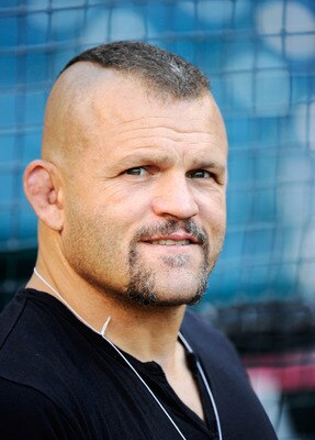 ANAHEIM, CA - MAY 25:  Chuck Liddell, the American mixed martial artist and former Ultimate Fighting Championship light heavyweight champion, attends the baseball game between the Oakland Athletics and the Los Angeles Angels of Anaheim at Angel Stadium of