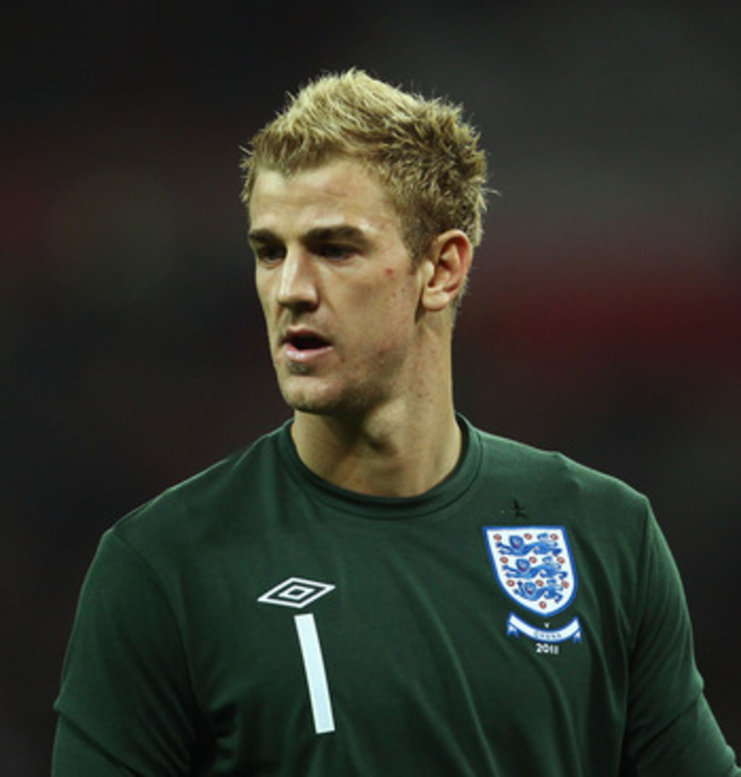 LONDON, ENGLAND - MARCH 29:  Joe Hart of England shows his dejection after conceding a goal  during the international friendly match between England and Ghana at Wembley Stadium on March 29, 2011 in London, England.  (Photo by Julian Finney/Getty Images)