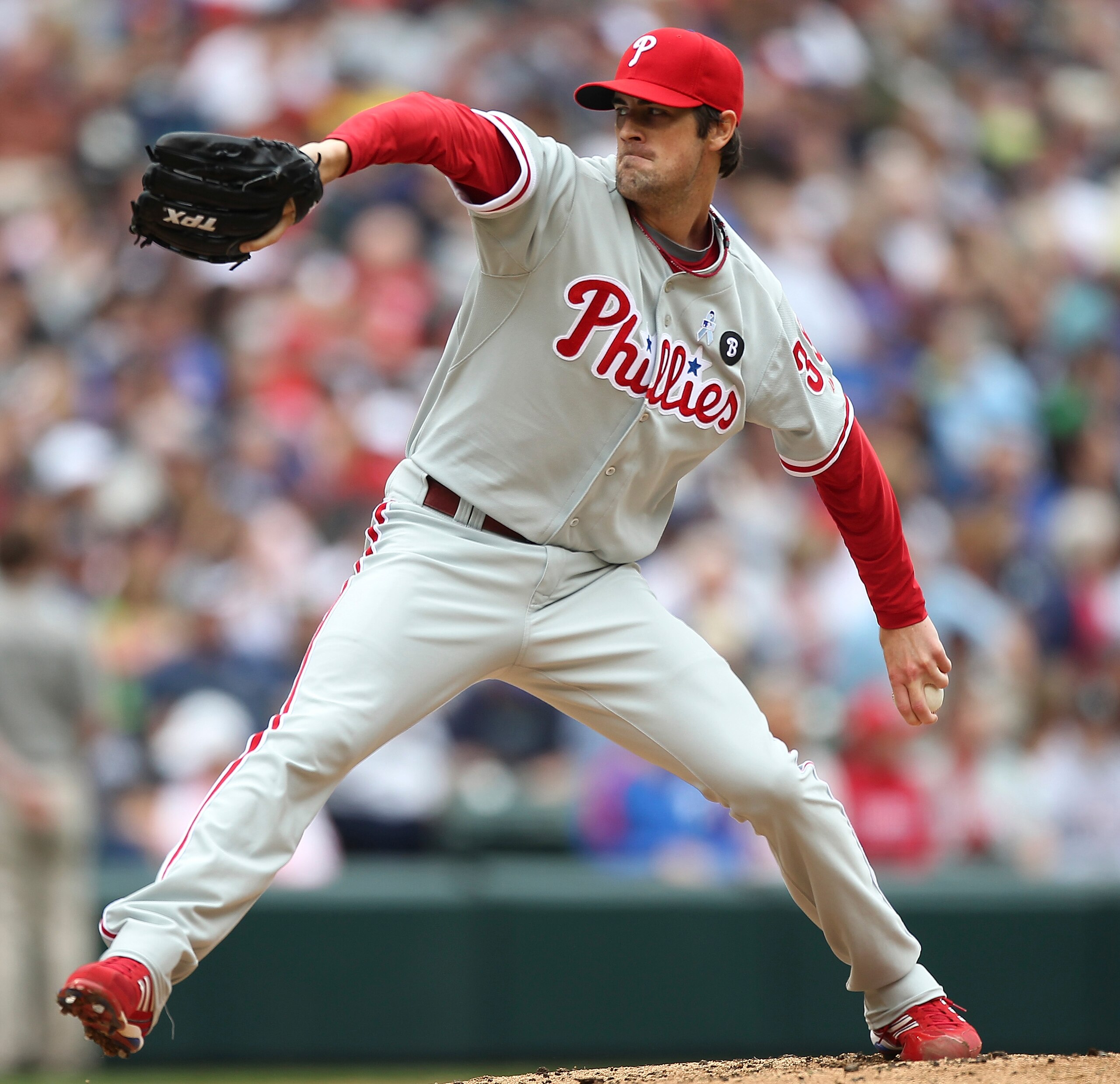 SEATTLE - JUNE 19:  Starting pitcher Cole Hamels #35 of the Philadelphia Phillies pitches against the Seattle Mariners at Safeco Field on June 19, 2011 in Seattle, Washington. The Mariners defeated the Phillies 2-0. (Photo by Otto Greule Jr/Getty Images)