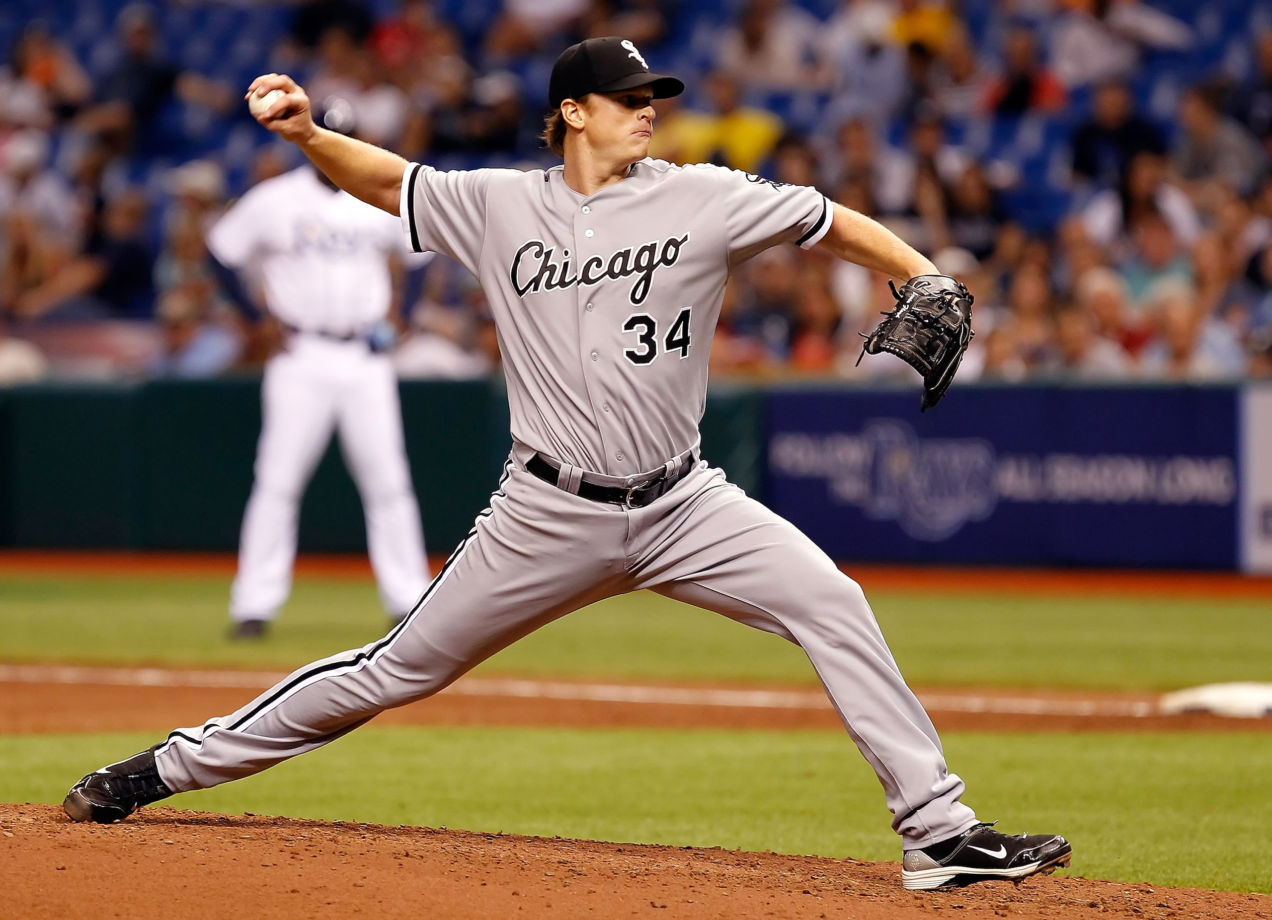 ST PETERSBURG, FL - APRIL 21:  :  Pitcher Gavin Floyd #34 of the Chicago White Sox pitches against the Tampa Bay Rays during the game at Tropicana Field on April 21, 2011 in St. Petersburg, Florida.  (Photo by J. Meric/Getty Images)