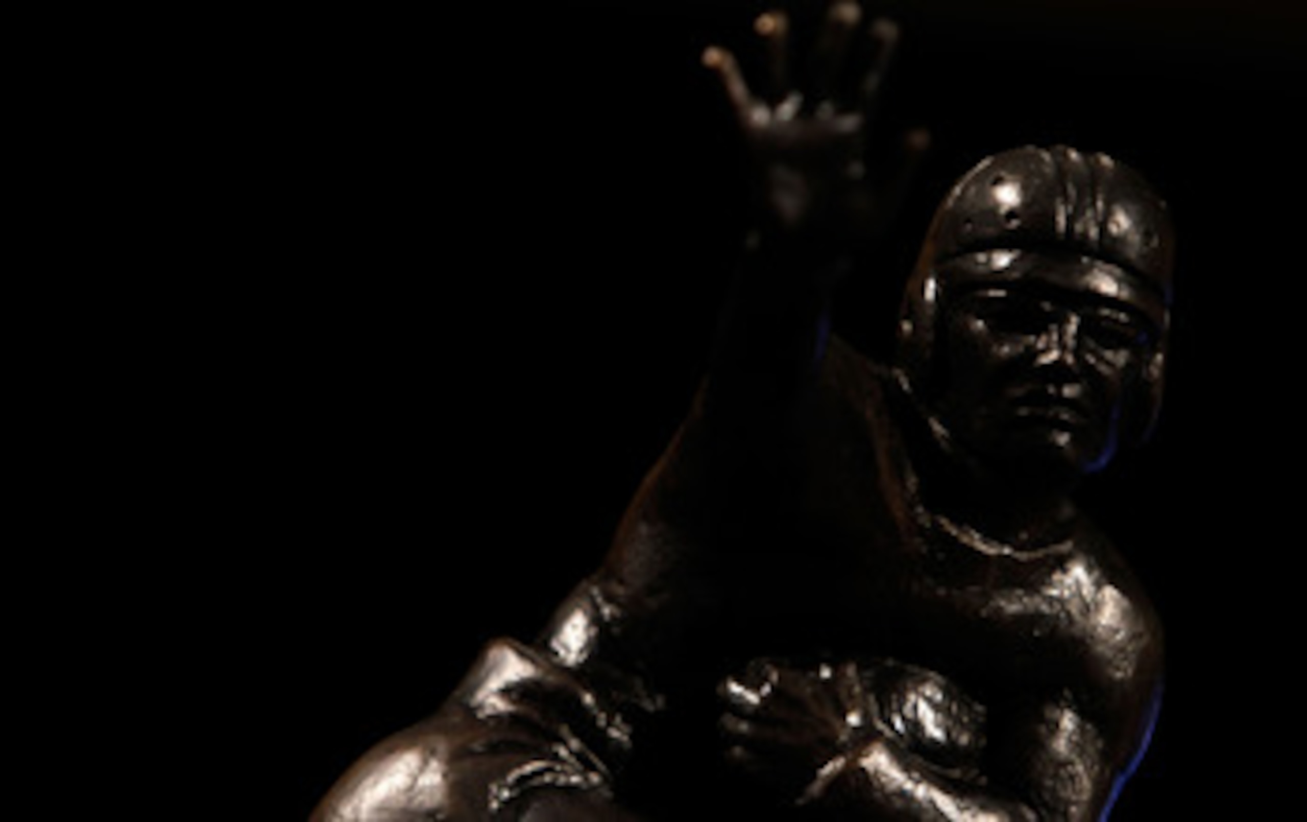 NEW YORK, NY - DECEMBER 11:  The 2010 Heisman Trophy is displayed prior to a press conference for Heisman Trophy candidates at The New York Marriott Marquis on December 11, 2010 in New York City.  (Photo by Jeff Zelevansky/Getty Images)