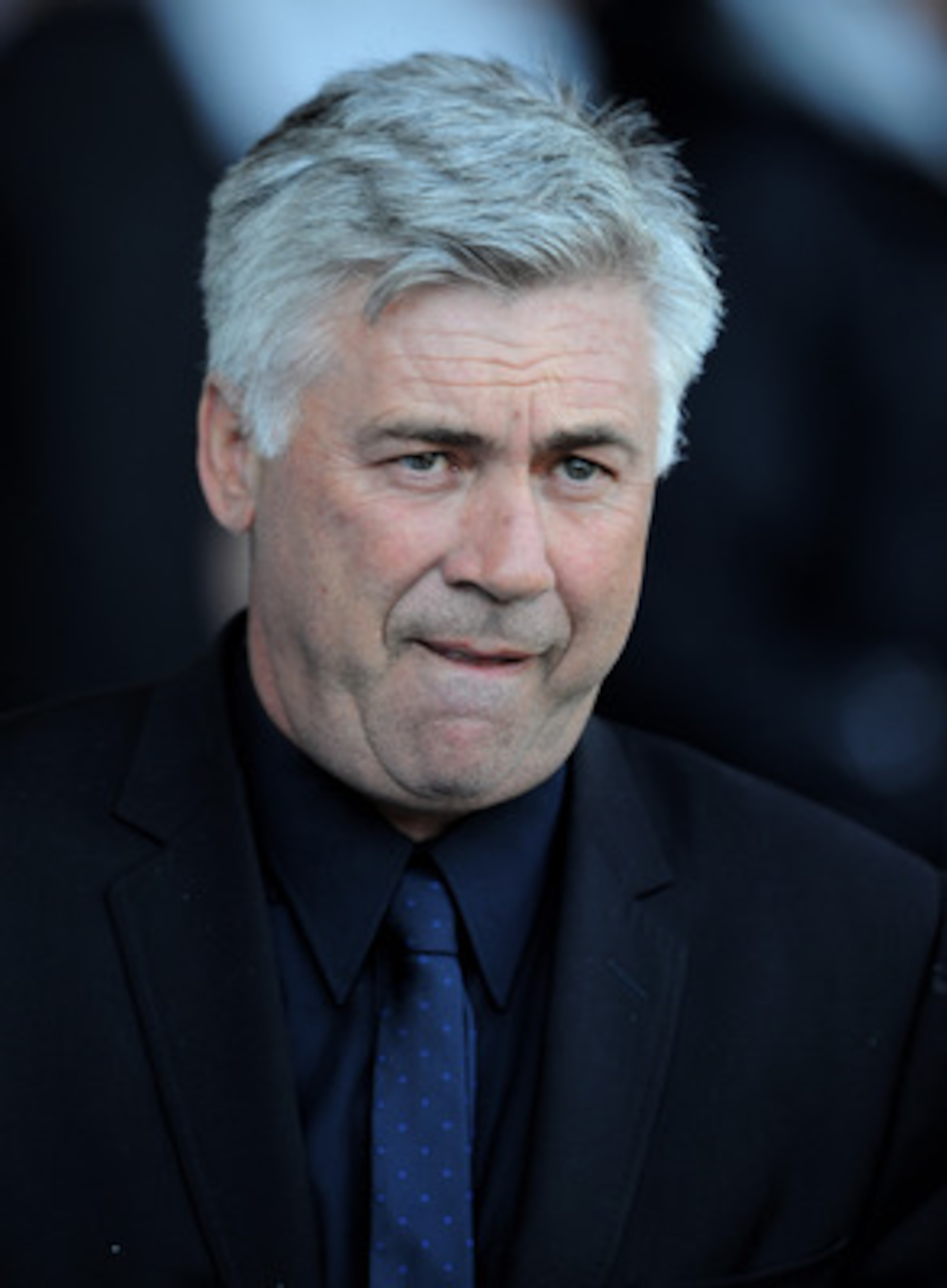 LIVERPOOL, ENGLAND - MAY 22:  Chelsea Manager Carlo Ancelotti looks on prior to the Barclays Premier League match between Everton and Chelsea at Goodison Park on May 22, 2011 in Liverpool, England.  (Photo by Chris Brunskill/Getty Images)