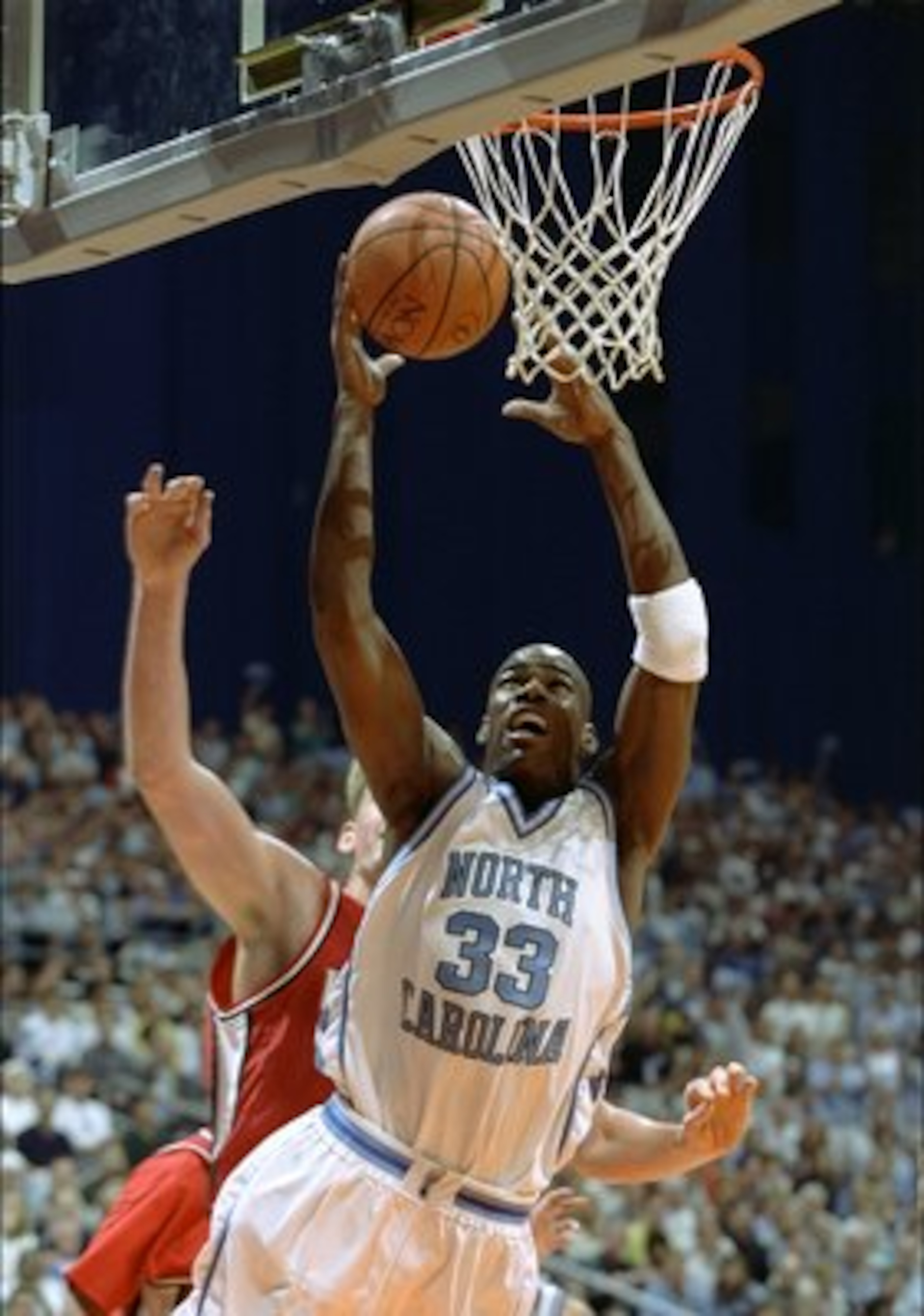 28 Mar 1998: Forward Antawn Jamison of the North Carolina Tar Heels in action during a playoff game against the Utah Utes at the Alamodome in San Antonio, Texas. Utah won the game, 65-59. Mandatory Credit: Todd Warshaw /Allsport 28 Mar 1998: Forward Antawn Jamison of the North Carolina Tar Heels in action during a playoff game against the Utah Utes at the Alamodome in San Antonio, Texas. Utah won the game, 65-59. Mandatory Credit: Todd Warshaw /Allsport
