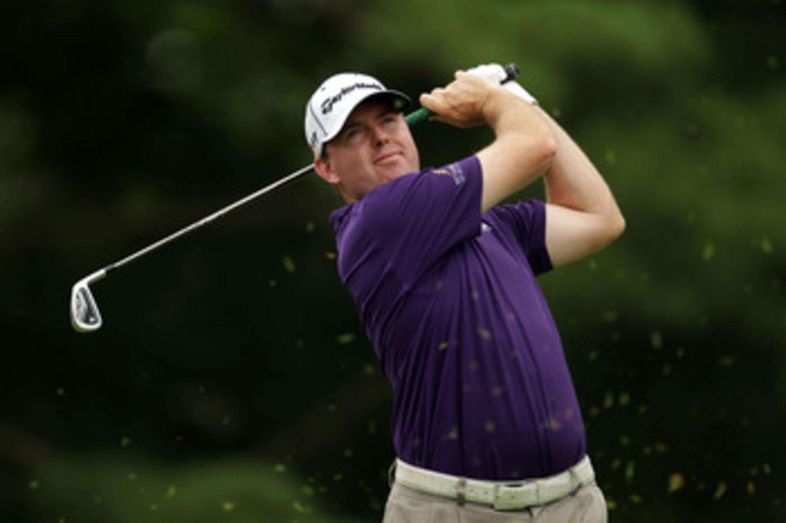BETHESDA, MD - JUNE 19:  Robert Garrigus hits his tee shot on the second hole during the final round of the 111th U.S. Open at Congressional Country Club on June 19, 2011 in Bethesda, Maryland.  (Photo by Ross Kinnaird/Getty Images)