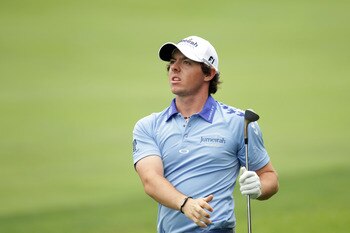 BETHESDA, MD - JUNE 19:  Rory McIlroy of Northern Ireland watches a shot during the final round of the 111th U.S. Open at Congressional Country Club on June 19, 2011 in Bethesda, Maryland.  (Photo by Ross Kinnaird/Getty Images)