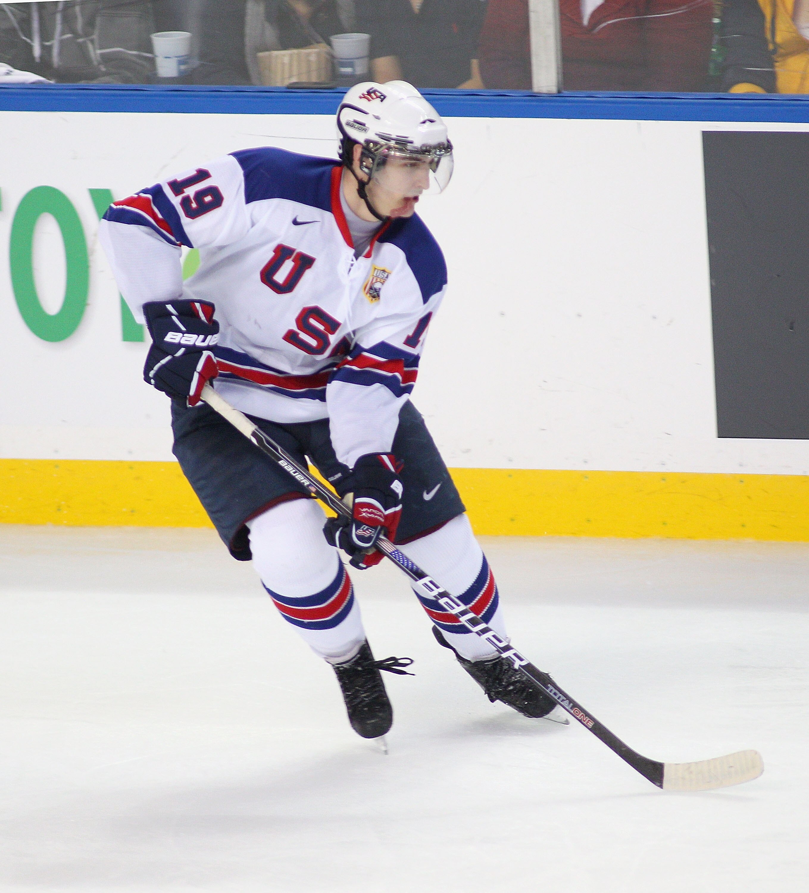 BUFFALO, NY - DECEMBER 30: Chris Kreider #19 of the United States skates against Germany during the 2011 IIHF World U20 Championship game between United States and Germany on December 30, 2010 in Buffalo, New York. The USA won 4-0.  (Photo by Rick Stewart