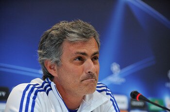 MADRID, SPAIN - APRIL 26:  Head coach of Real Madrid, Jose Mourinho answers a question during a press conference at Valdebebas training ground ahead of their UEFA Champions League semi-final first leg match against Barcelona on April 26, 2011 in Madrid, S