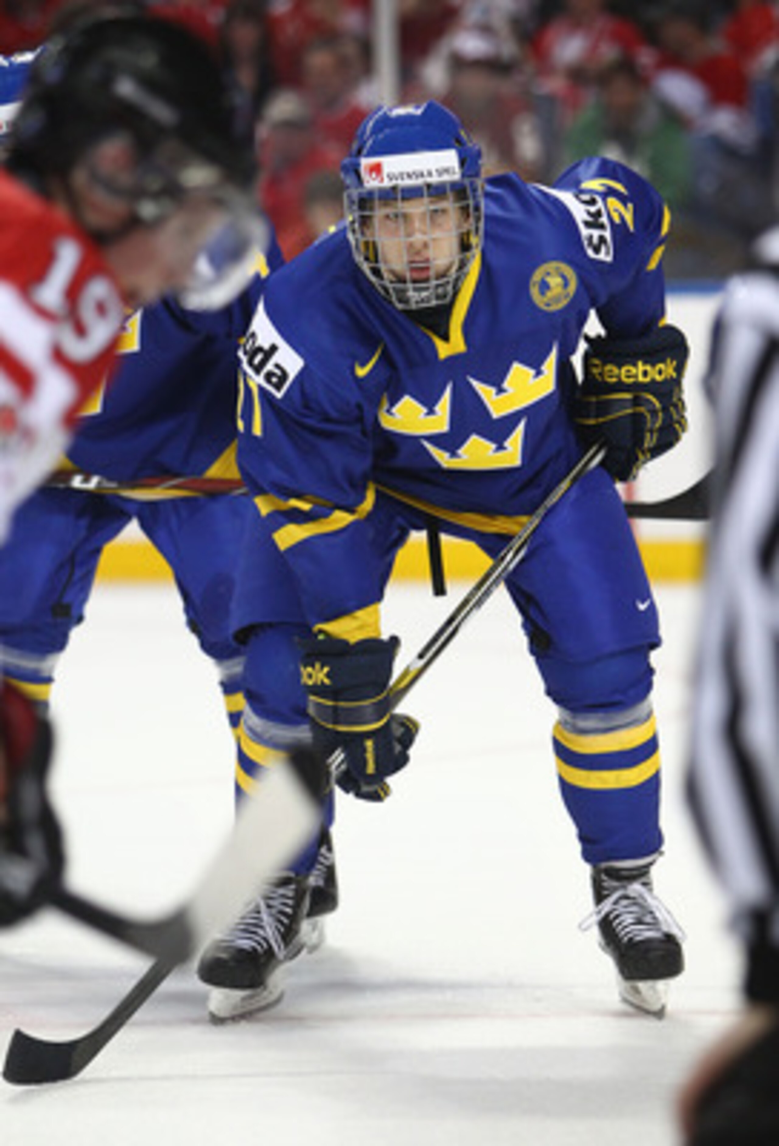 BUFFALO, NY - DECEMBER 31: Forward Rickard Rakell #27 of Sweden during the 2011 IIHF World U20 Championship game between Canada and Sweden on December 31, 2010 at HSBC Arena in Buffalo, New York. (Photo by Tom Szczerbowski/Getty Images)