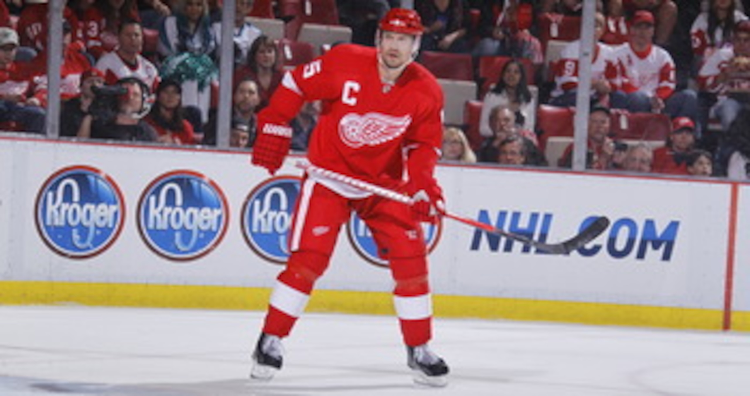 DETROIT - MAY 6: Nicklas Lidstrom #5 of the Detroit Red Wings skates against the San Jose Sharks in Game Four of the Western Conference Semifinals during the 2011 NHL Stanley Cup Playoffs on May 6, 2011 at Joe Louis Arena in Detroit, Michigan. (Photo by G