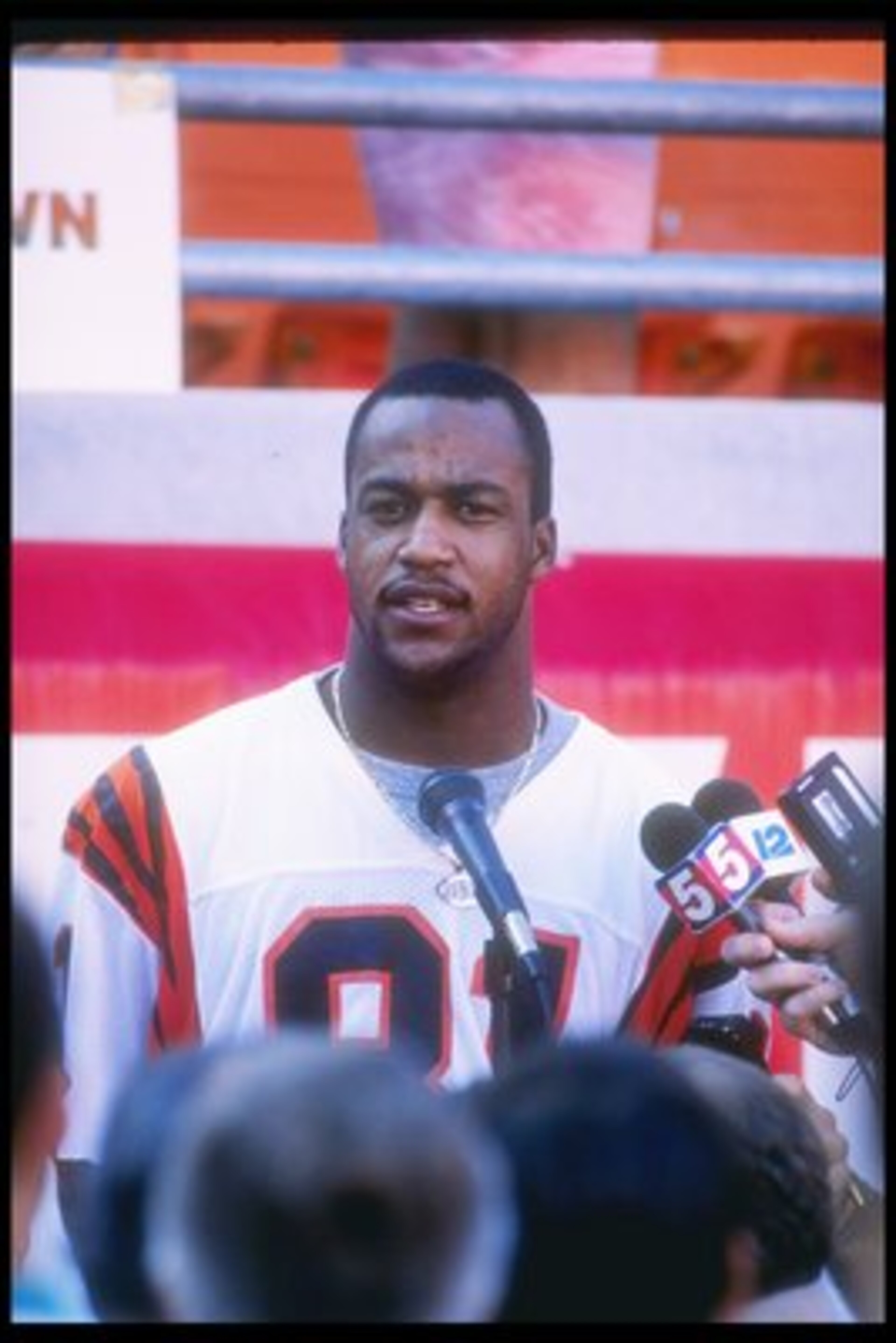 17 Jan 1989: Wide receiver Eddie Brown of the Cincinnati Bengals is interviewed before Super Bowl XXIII with the San Francisco 49ers at the Joe Robbie Stadium in Miami, Florida. The 49ers won over the Bengals, 20-16. Mandatory Credit: Rick Stewart /All 17 Jan 1989: Wide receiver Eddie Brown of the Cincinnati Bengals is interviewed before Super Bowl XXIII with the San Francisco 49ers at the Joe Robbie Stadium in Miami, Florida. The 49ers won over the Bengals, 20-16. Mandatory Credit: Rick Stewart /All