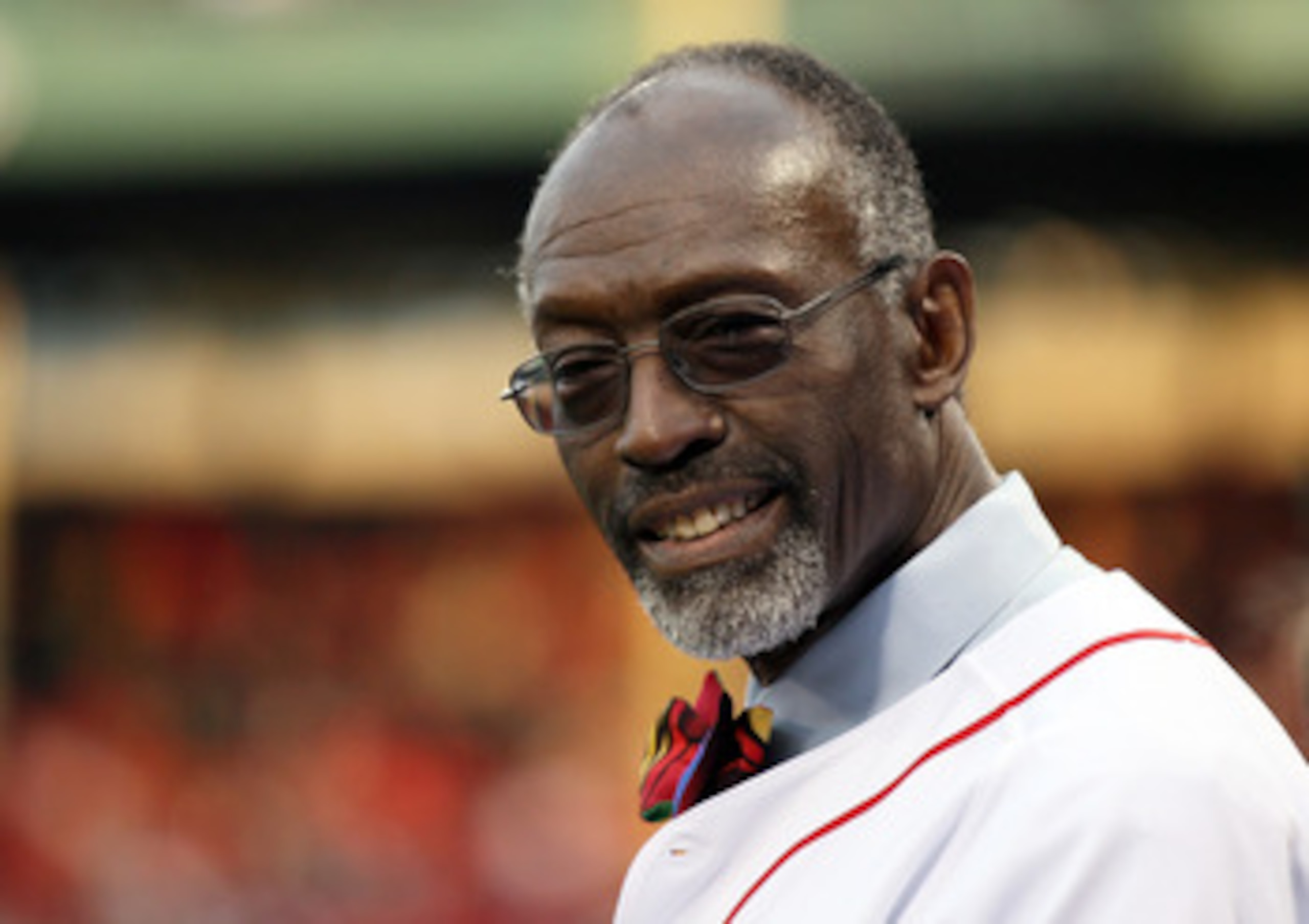 BOSTON, MA - MAY 02:  Boston Celtics legen Tom Sanders walks on the field for the ceremonial first pitch before the game between the Boston Red Sox and the Los Angeles Angels on May 2, 2011 at Fenway Park in Boston, Massachusetts.  (Photo by Elsa/Getty Im