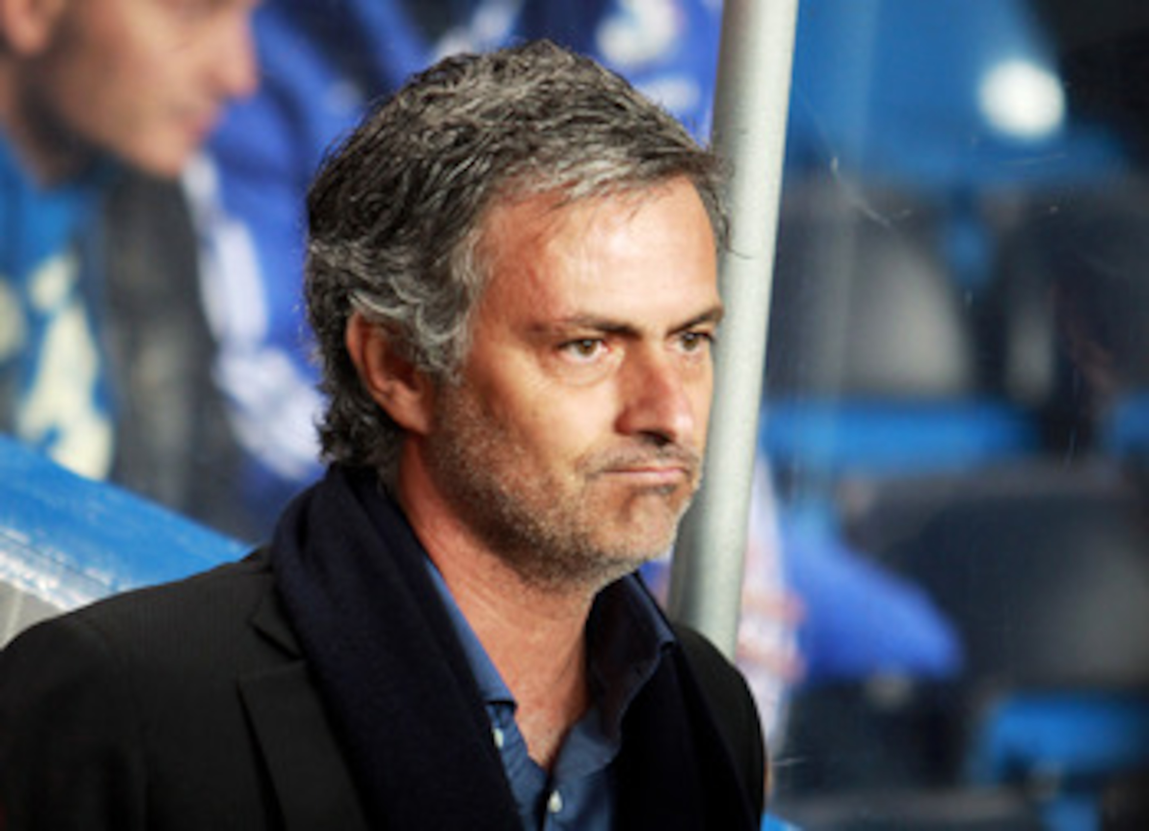 LONDON, ENGLAND - MARCH 16: Jose Mourinho, Coach of Inter Milan looks on ahead of the UEFA Champions League Round of 16 second leg match between Chelsea and Inter Milan at Stamford Bridge on March 16, 2010 in London, England.  (Photo by Phil Cole/Getty Im