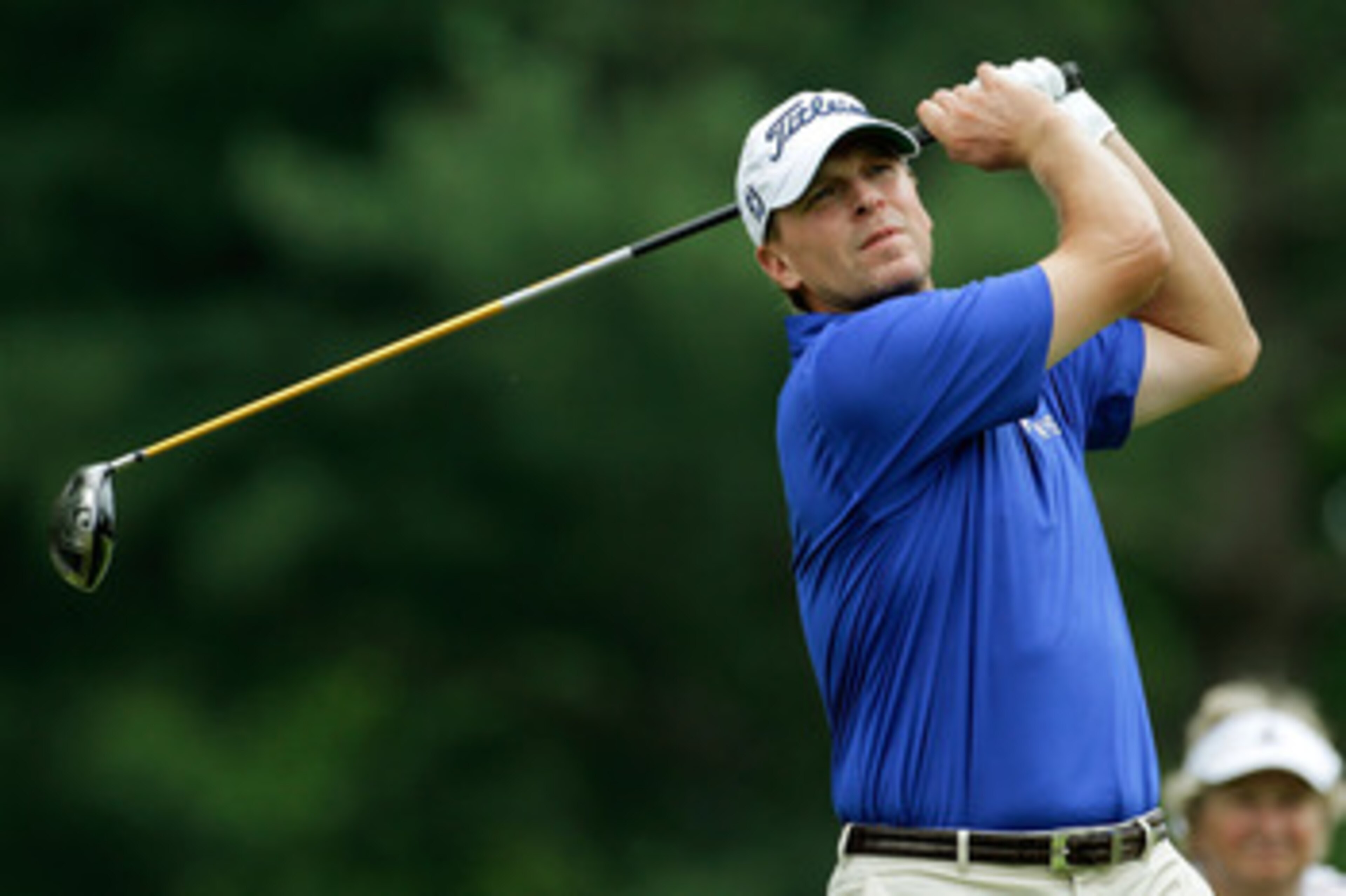 BETHESDA, MD - JUNE 19:  Steve Stricker watches his tee shot on the 15th hole during the final round of the 111th U.S. Open at Congressional Country Club on June 19, 2011 in Bethesda, Maryland.  (Photo by Rob Carr/Getty Images)