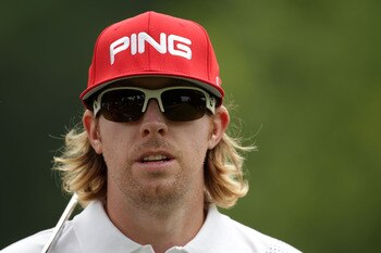BETHESDA, MD - JUNE 16:  Hunter Mahan walks off the eighth tee during the first round of the 111th U.S. Open at Congressional Country Club on June 16, 2011 in Bethesda, Maryland.  (Photo by Ross Kinnaird/Getty Images)