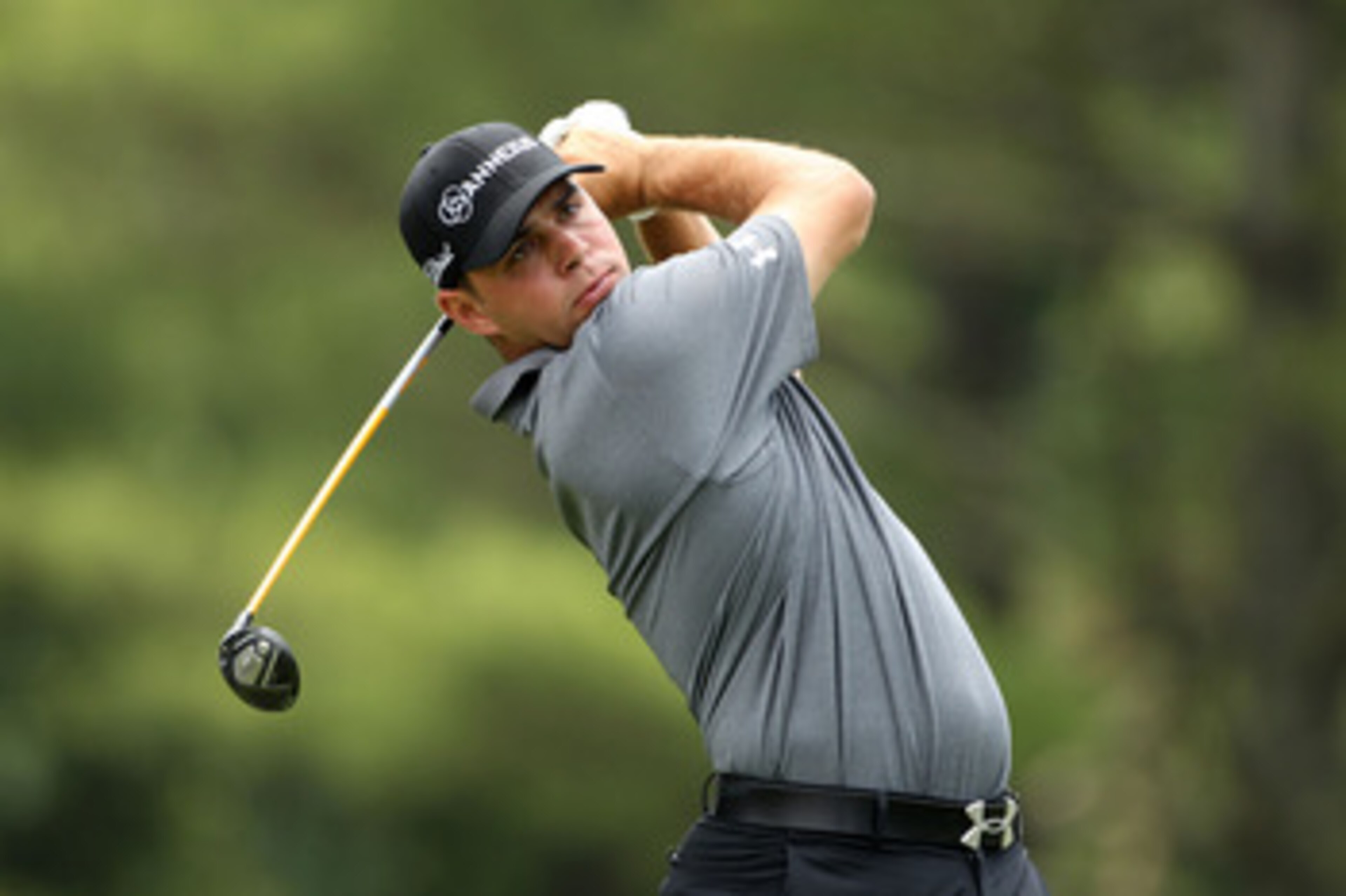 BETHESDA, MD - JUNE 16:  Gary Woodland hits a tee shot during the first round of the 111th U.S. Open at Congressional Country Club on June 16, 2011 in Bethesda, Maryland.  (Photo by Andrew Redington/Getty Images)