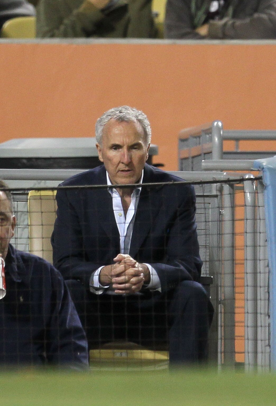 LOS ANGELES - APRIL 29:    Los Angeles Dodgers owner Frank McCourt attends the game against the San Diego Padres on April 29, 2011 at Dodger Stadium in Los Angeles, California.  (Photo by Stephen Dunn/Getty Images)
