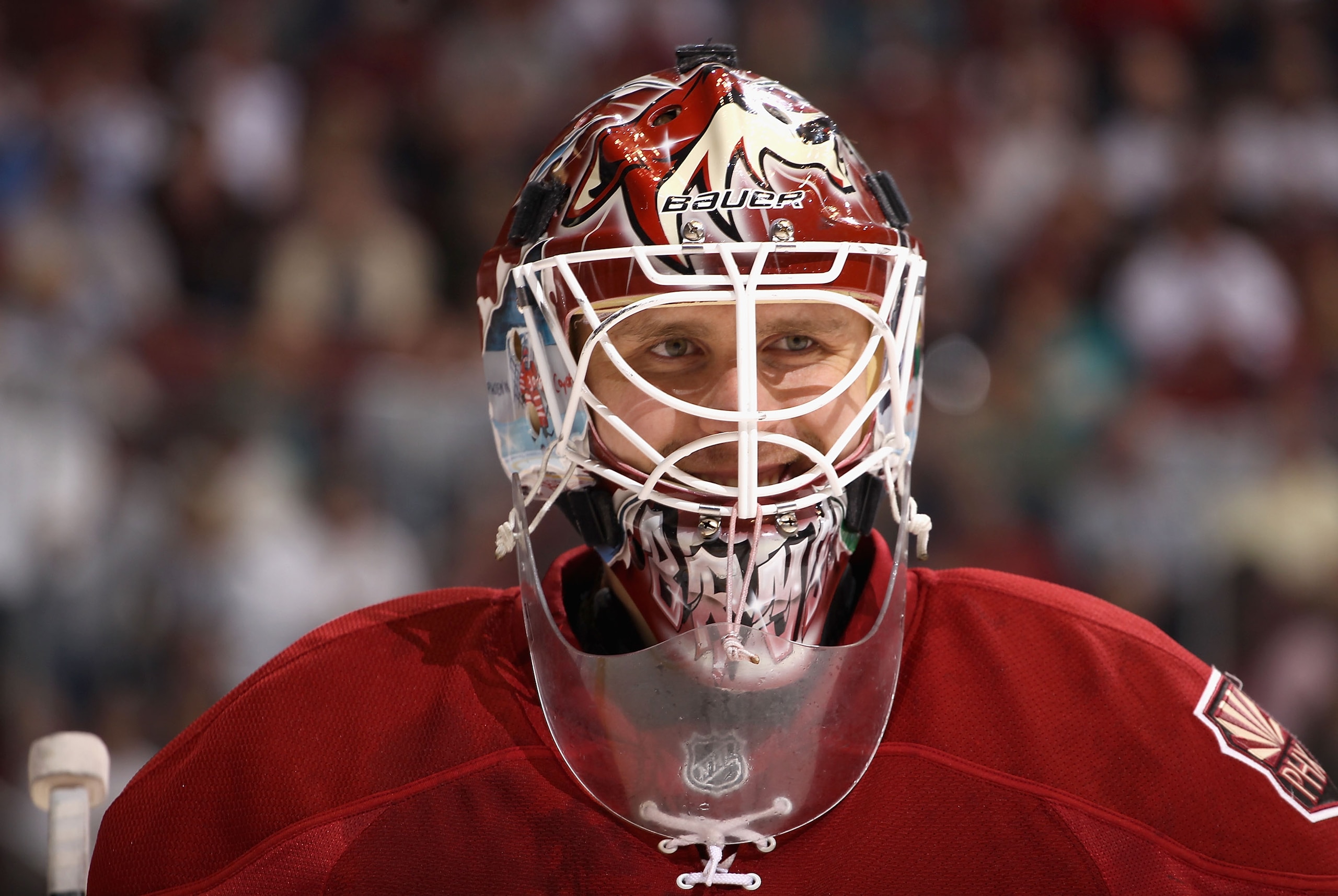 GLENDALE, AZ - APRIL 01:  Goaltender Ilya Bryzgalov #30 of the Phoenix Coyotes during the NHL game against he Colorado Avalanche at Jobing.com Arena on April 1, 2011 in Glendale, Arizona.  The Avalanche defeated the Coyotes 4-3 in an overtime shoot out.