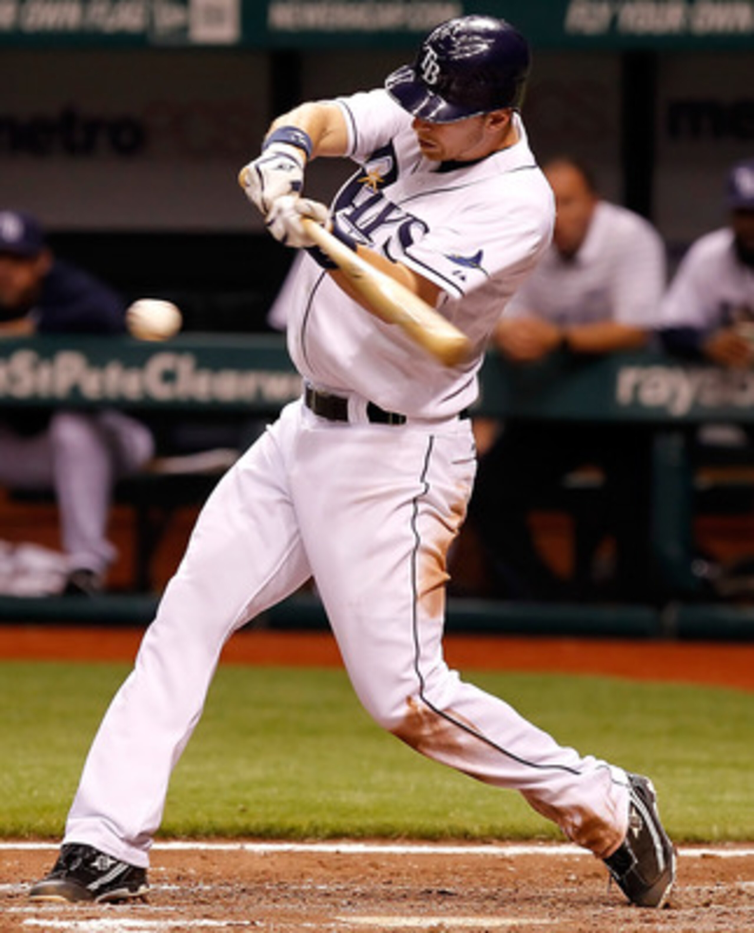 ST. PETERSBURG, FL - APRIL 21:  Infielder Ben Zobrist #18 of the Tampa Bay Rays bats against the Chicago White Sox during the game at Tropicana Field on April 21, 2011 in St. Petersburg, Florida.  (Photo by J. Meric/Getty Images)