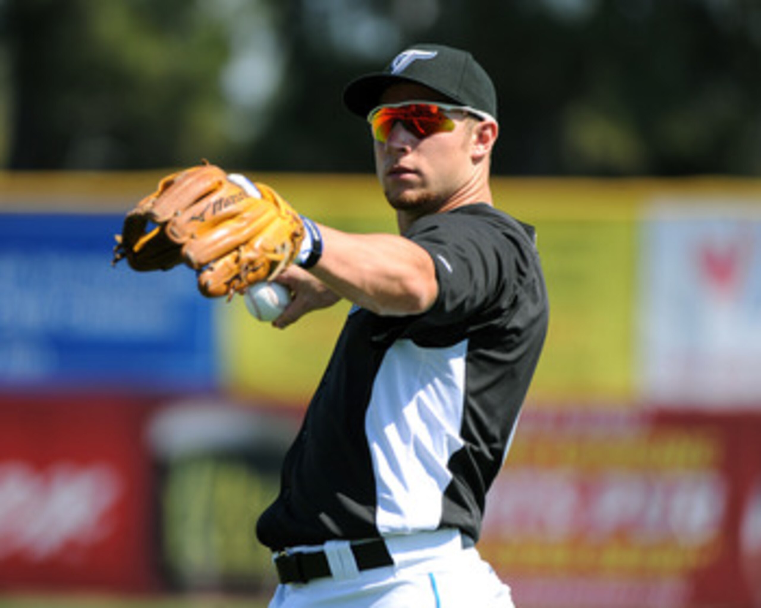 DUNEDIN, FL - FEBRUARY 26:  Infielder Brett Lawrie #13 of the Toronto Blue Jays sets for play against the Detroit Tigers February 26, 2011 at Florida Auto Exchange Stadium in Dunedin, Florida.  (Photo by Al Messerschmidt/Getty Images)