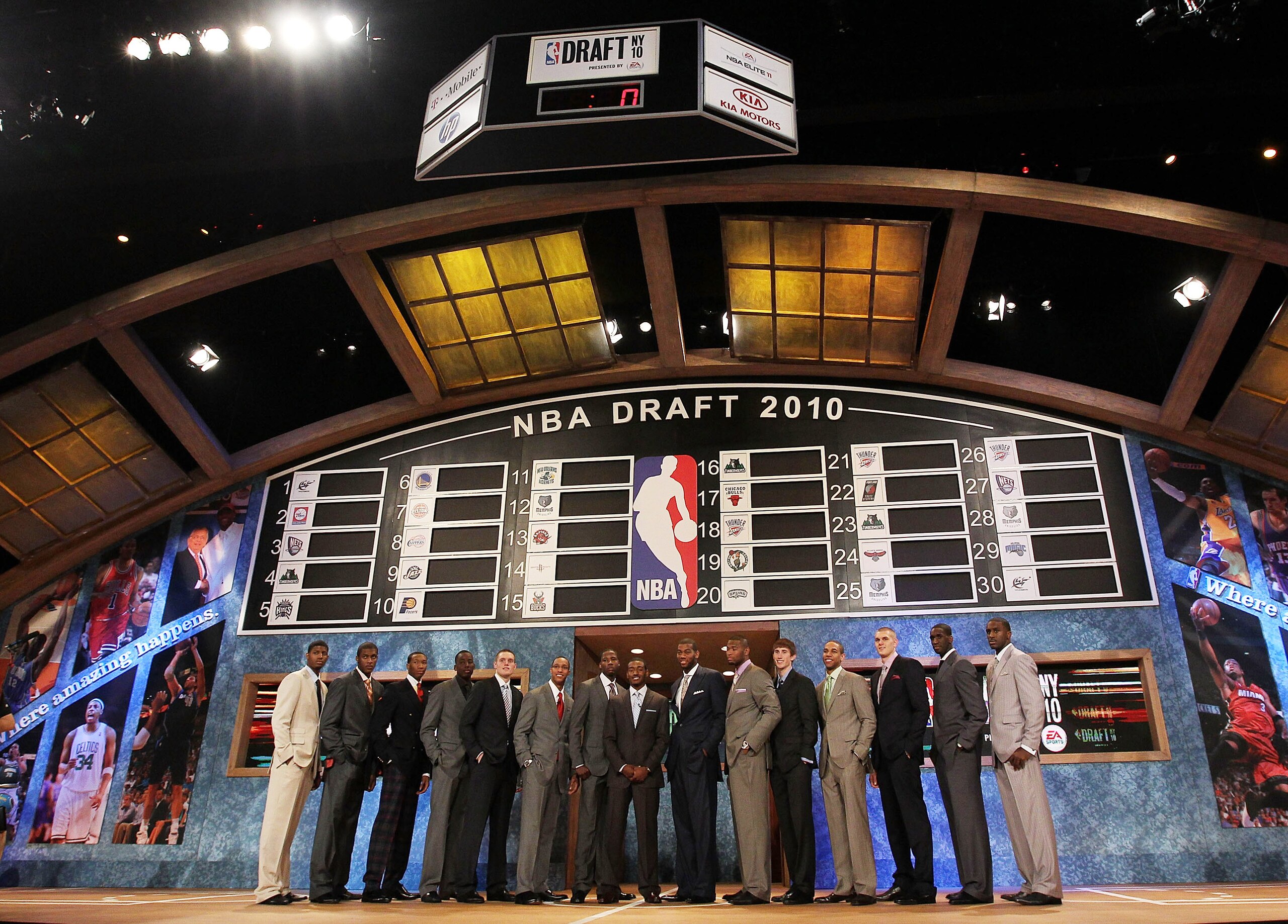 NEW YORK - JUNE 24: NBA Draft prospects pose for a group photo prior to the NBA Draft at Madison Square Garden on June 24, 2010 in New York City. NOTE TO USER: User expressly acknowledges and agrees that, by downloading and or using this photograph, User 