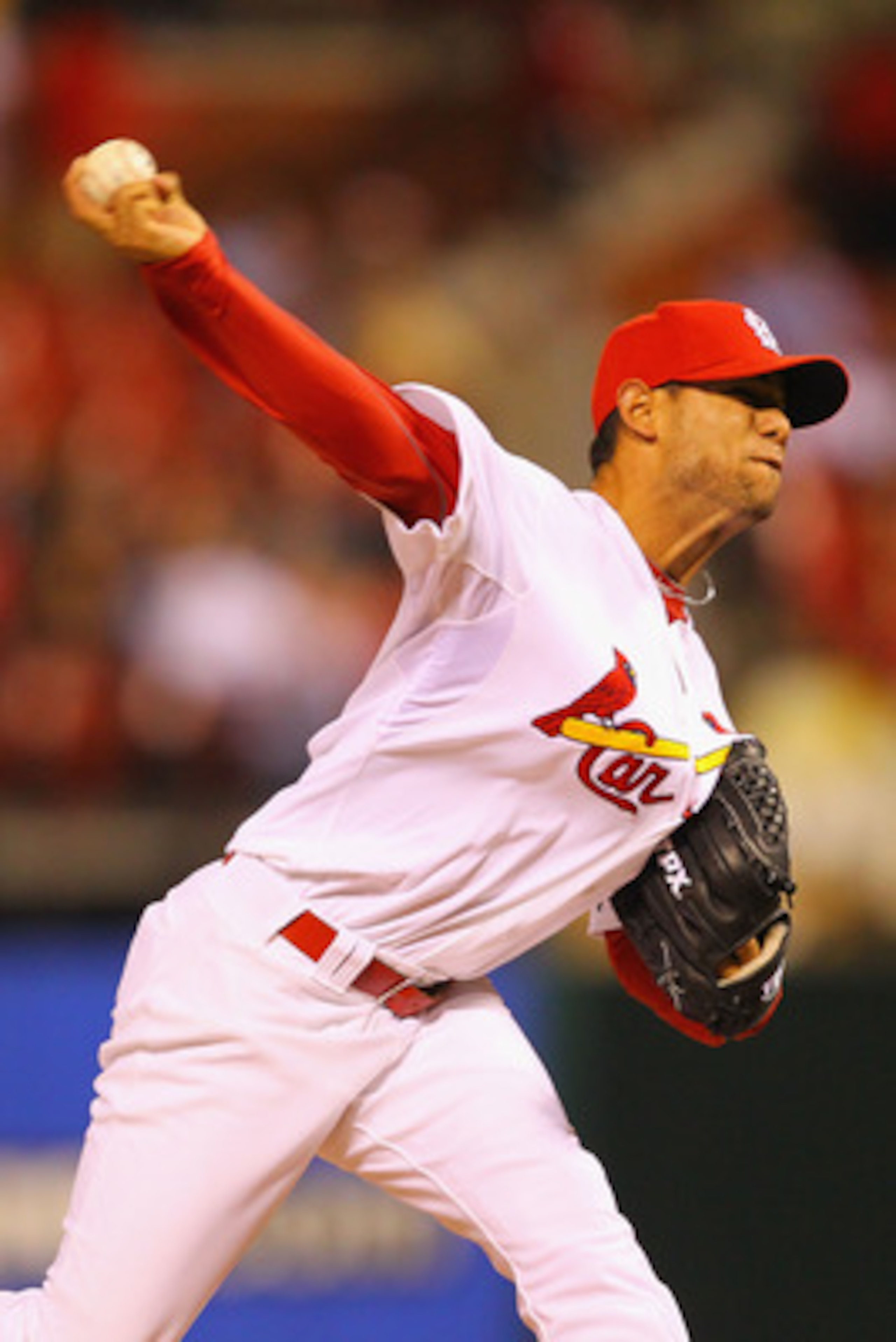 ST. LOUIS, MO - MAY 18: Reliever Eduardo Sanchez #52 of the St.Louis Cardinals pitches against the Houston Astros at Busch Stadium on May 18, 2011 in St. Louis, Missouri.  (Photo by Dilip Vishwanat/Getty Images)