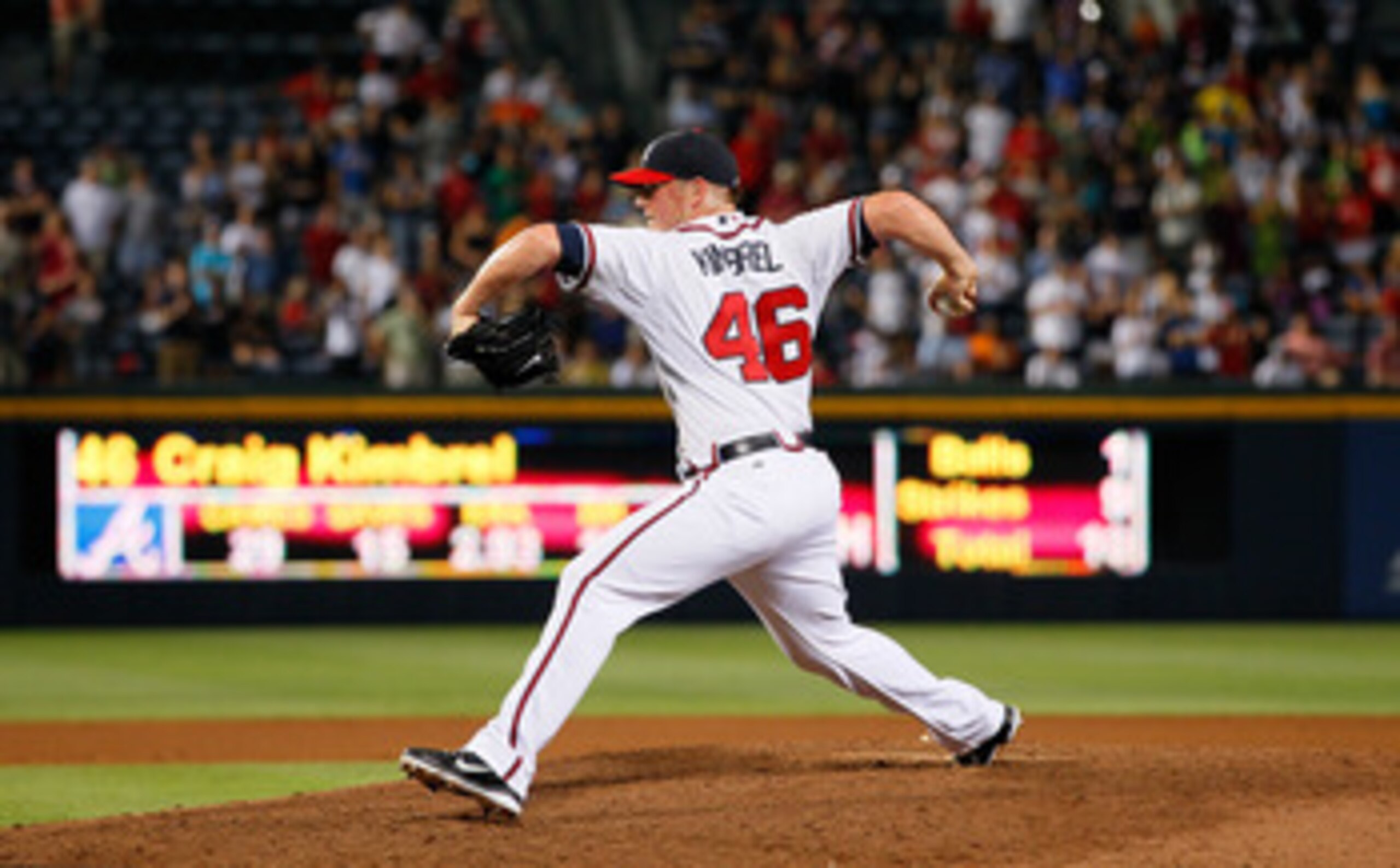 ATLANTA, GA - JUNE 01:  Craig Kimbrel #46 of the Atlanta Braves against the San Diego Padres at Turner Field on June 1, 2011 in Atlanta, Georgia.  (Photo by Kevin C. Cox/Getty Images)