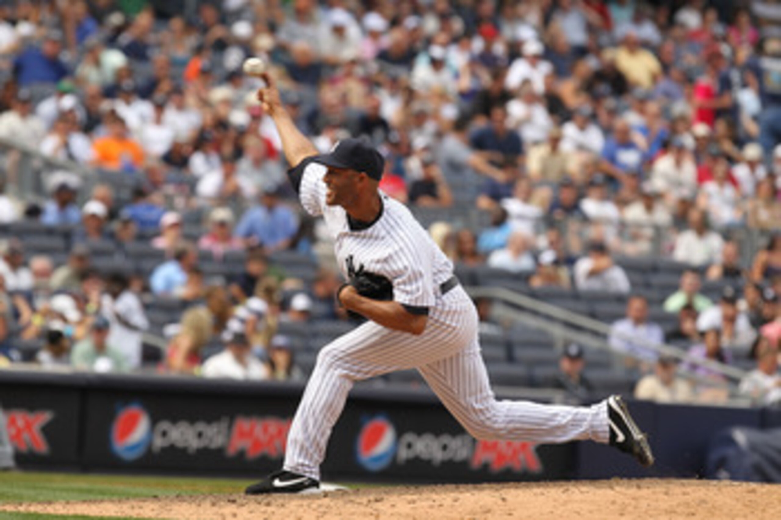 NEW YORK, NY - JUNE 16:  Mariano Rivera #42 of the New York Yankees in action against the Texas Rangers during their game on June 16, 2011 at Yankee Stadium in the Bronx borough of New York City.  (Photo by Al Bello/Getty Images)