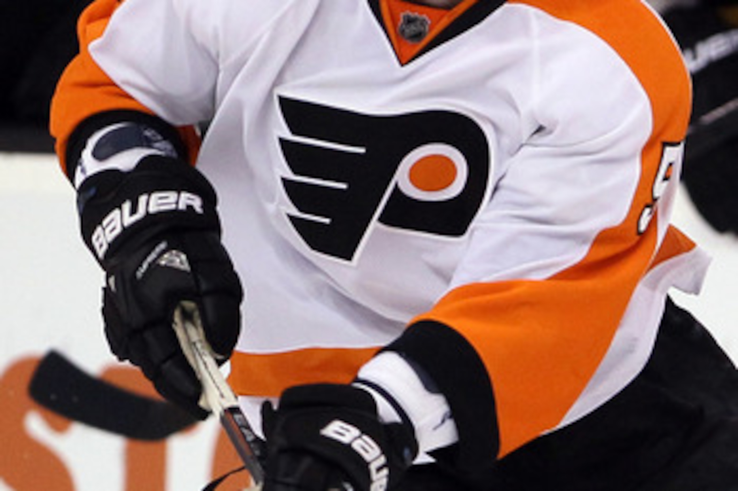 BOSTON, MA - MAY 06:  Braydon Coburn #5 of the Philadelphia Flyers passes the puck against the Boston Bruins in Game Four of the Eastern Conference Semifinals during the 2011 NHL Stanley Cup Playoffs at TD Garden on May 6, 2011 in Boston, Massachusetts. T