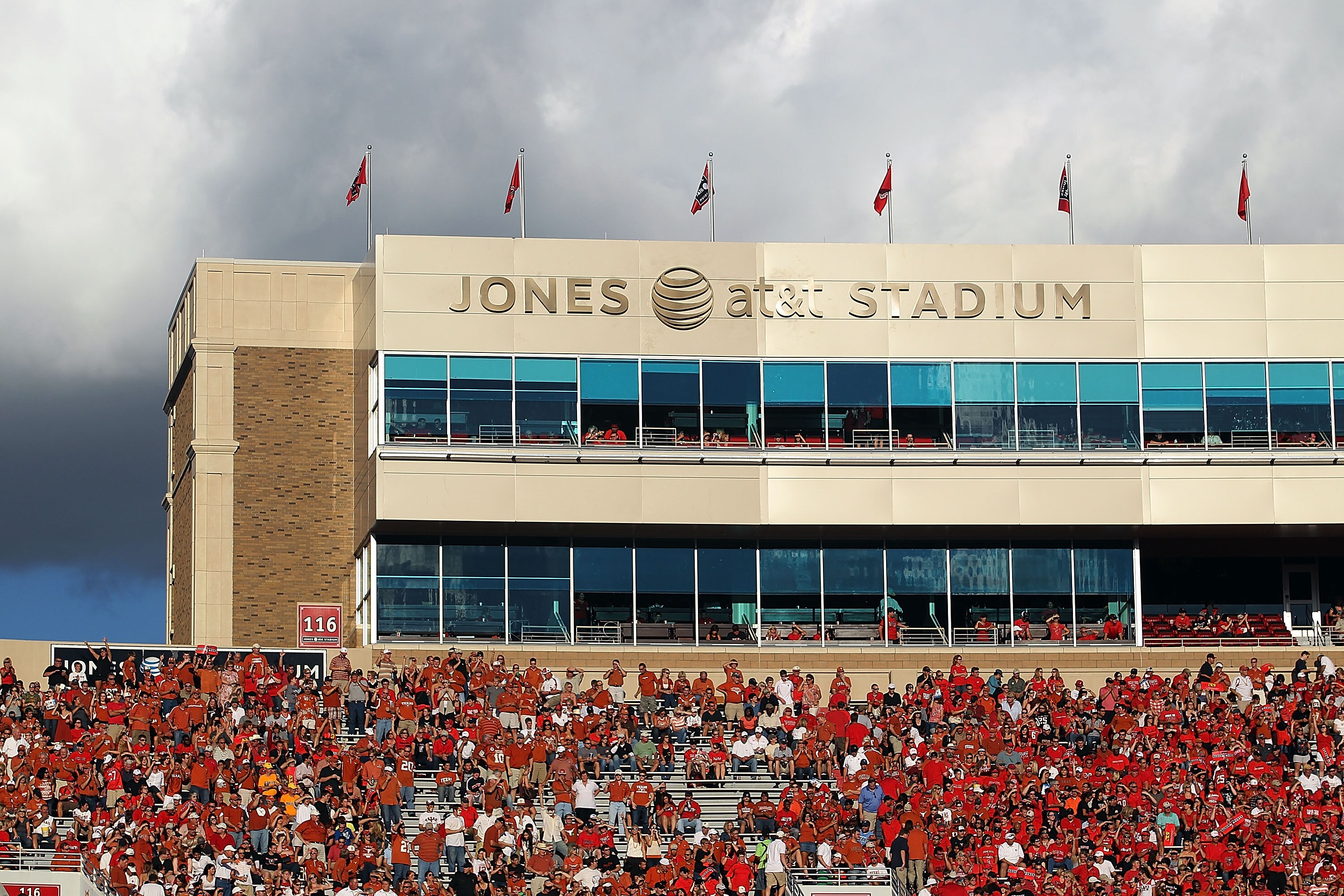 LUBBOCK, TX - SEPTEMBER 18:  A general view of Jones AT&T Stadium on September 18, 2010 in Lubbock, Texas.  (Photo by Ronald Martinez/Getty Images)