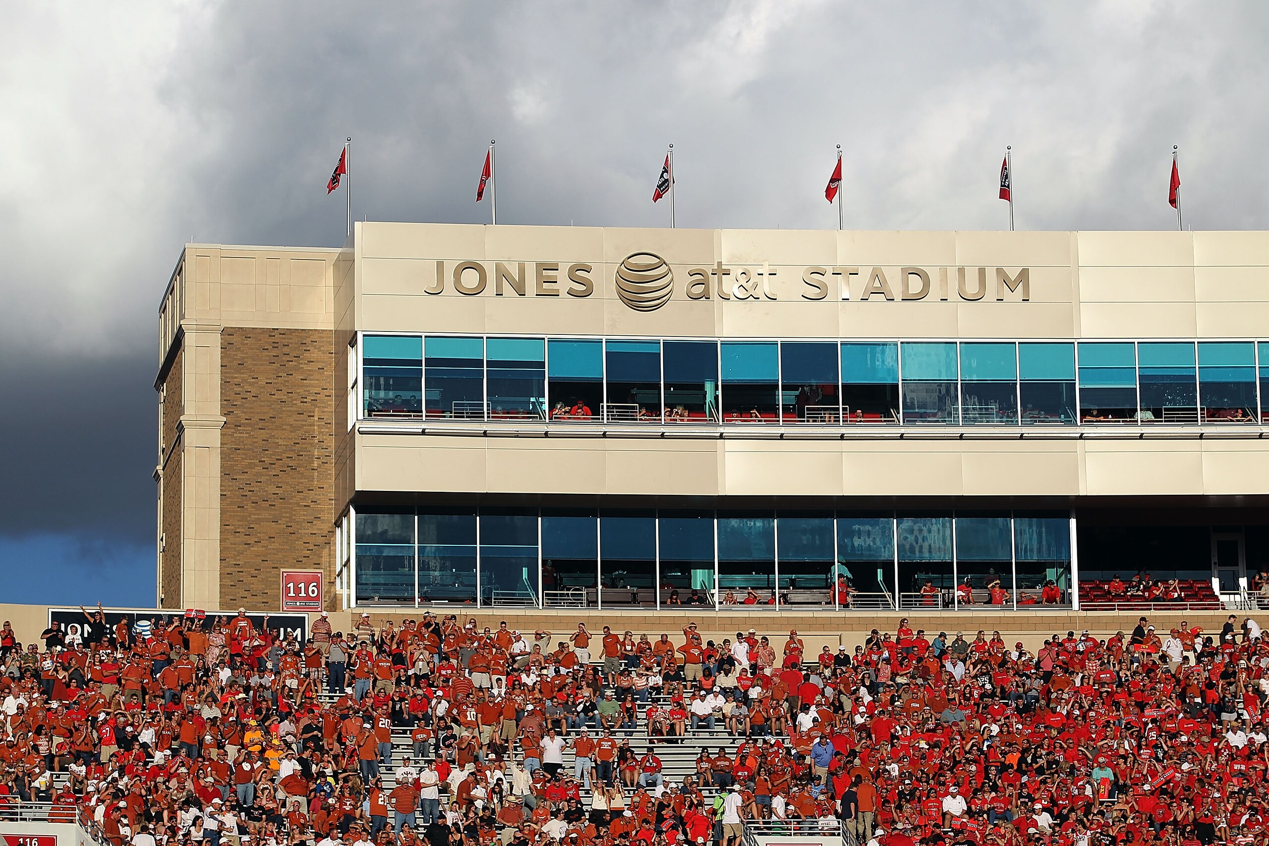 LUBBOCK, TX - SEPTEMBER 18:  A general view of Jones AT&T Stadium on September 18, 2010 in Lubbock, Texas.  (Photo by Ronald Martinez/Getty Images)