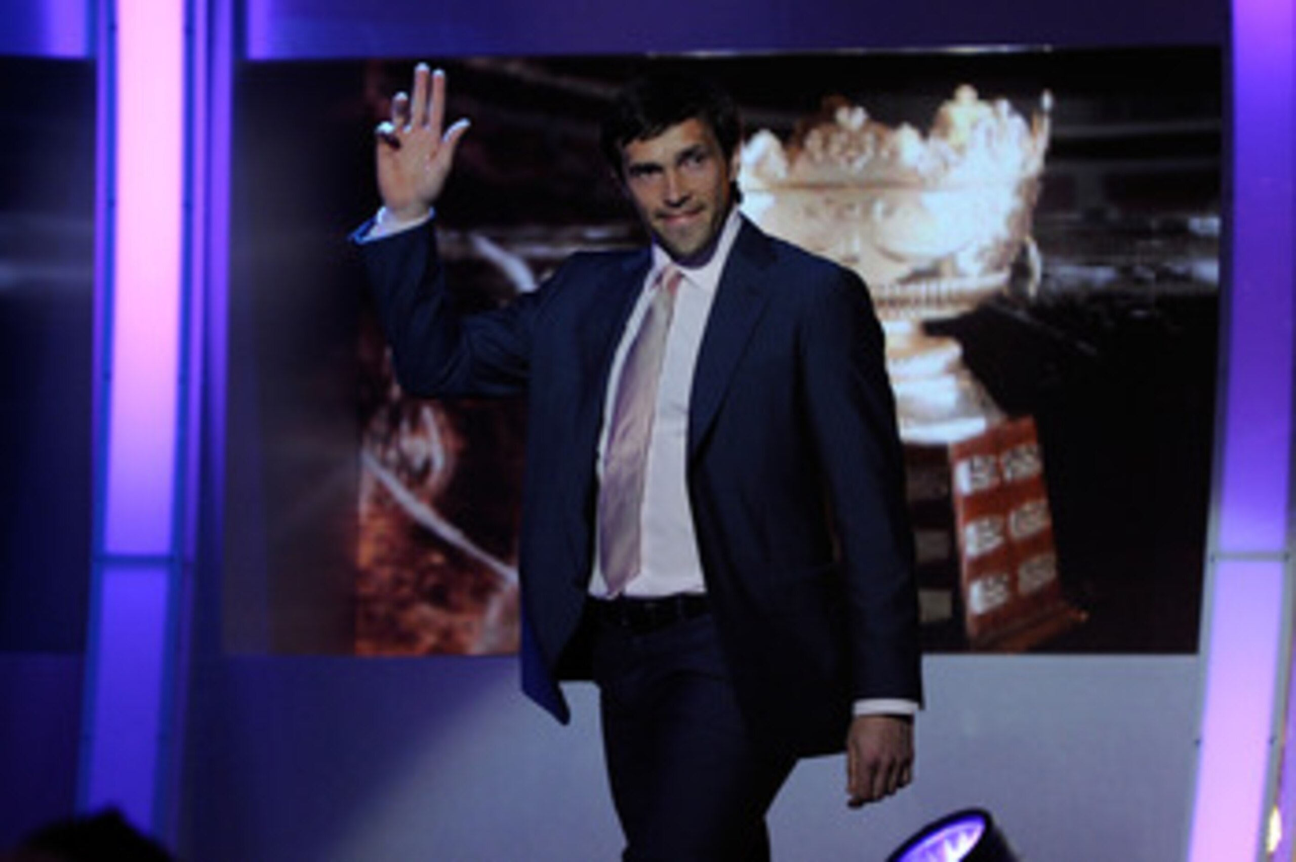 LAS VEGAS - JUNE 23:  Pavel Datsyuk of the Detroit Red Wings accepts the Frank Selke Trophy during the 2010 NHL Awards at the Palms Casino Resort on June 23, 2010 in Las Vegas, Nevada.  (Photo by Ethan Miller/Getty Images for NHLI)