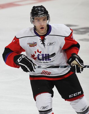 TORONTO, CAN - JANUARY 19:  Daniel Catenacci #7 of Team Orr skates against Team Cherry in the 2011 Home Hardware Top Prospects game on January 19, 2011 at the Air Canada Centre in Toronto, Canada. Team Orr defeated Team Cherry 7-1. (Photo by Claus Anderse