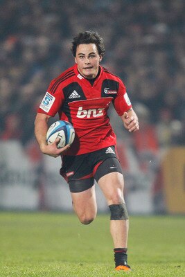 CHRISTCHURCH, NEW ZEALAND - JUNE 11:  Zac Guildford of the Crusaders makes a break during the round 17 Super Rugby match between the Crusaders and the Blues at Alpine Energy Stadium on June 11, 2011 in Christchurch, New Zealand.  (Photo by Martin Hunter/G