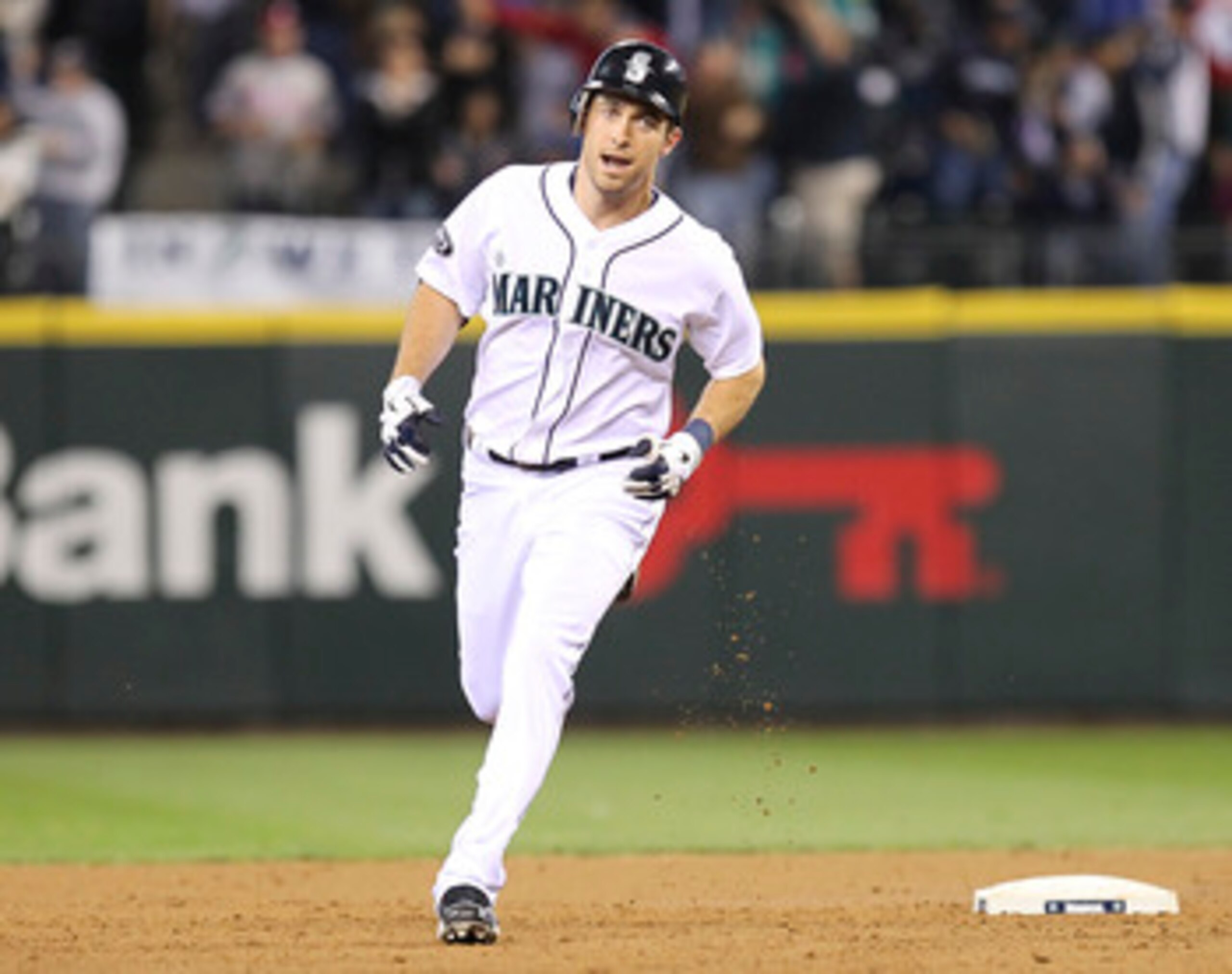 SEATTLE - JUNE 18: Dustin Ackley #13 of the Seattle Mariners rounds the bases after hitting his first Major League home run in the second inning against the Philadelphia Phillies at Safeco Field on June 18, 2011 in Seattle, Washington. (Photo by Otto Gre SEATTLE - JUNE 18: Dustin Ackley #13 of the Seattle Mariners rounds the bases after hitting his first Major League home run in the second inning against the Philadelphia Phillies at Safeco Field on June 18, 2011 in Seattle, Washington. (Photo by Otto Gre
