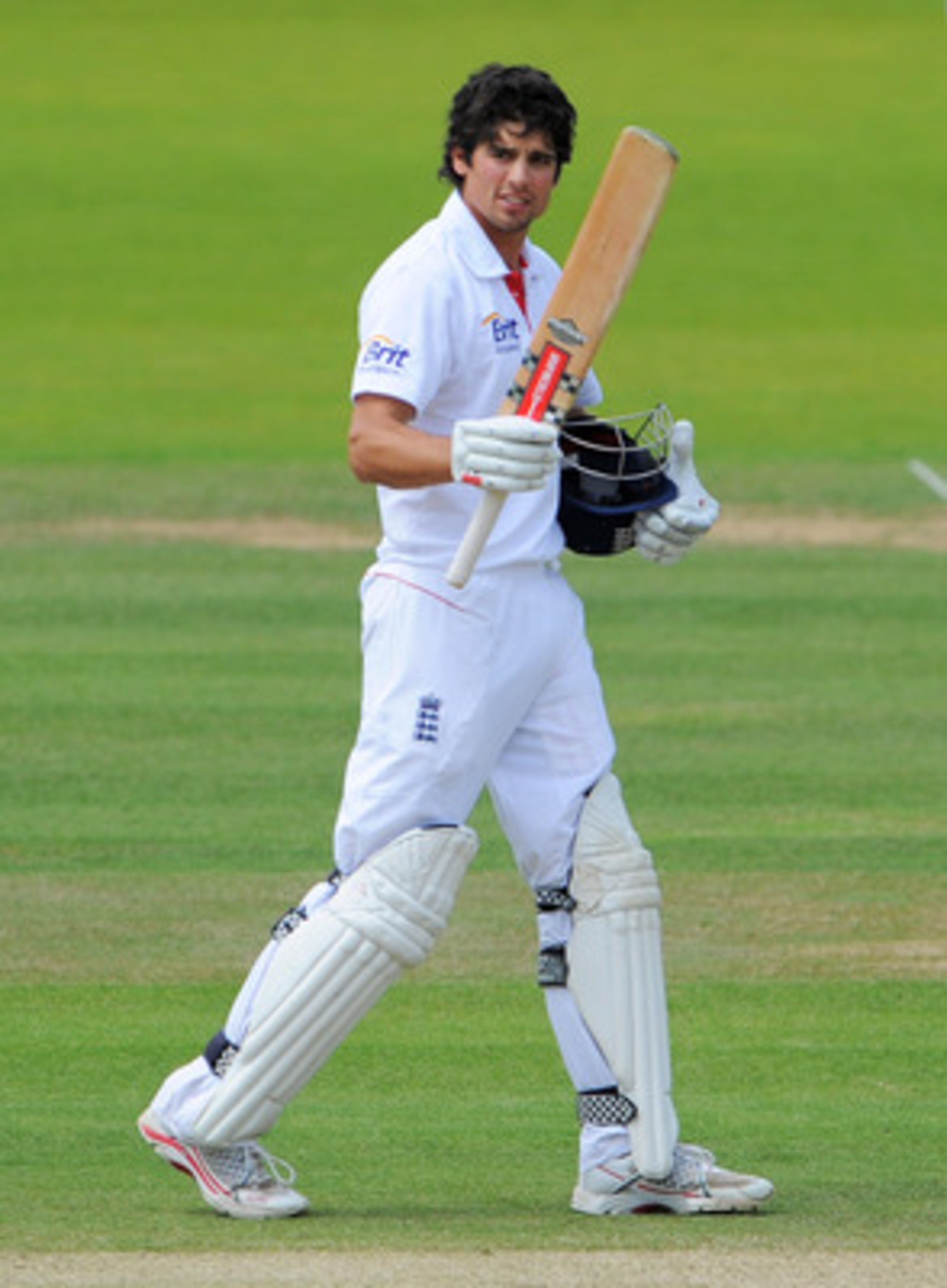 LONDON, ENGLAND - JUNE 07:  Alastair Cook of England celebrates his century during day five of the 2nd npower Test Match between England and Sri Lanka at Lord's Cricket Ground on June 7, 2011 in London, England.  (Photo by Mike Hewitt/Getty Images)