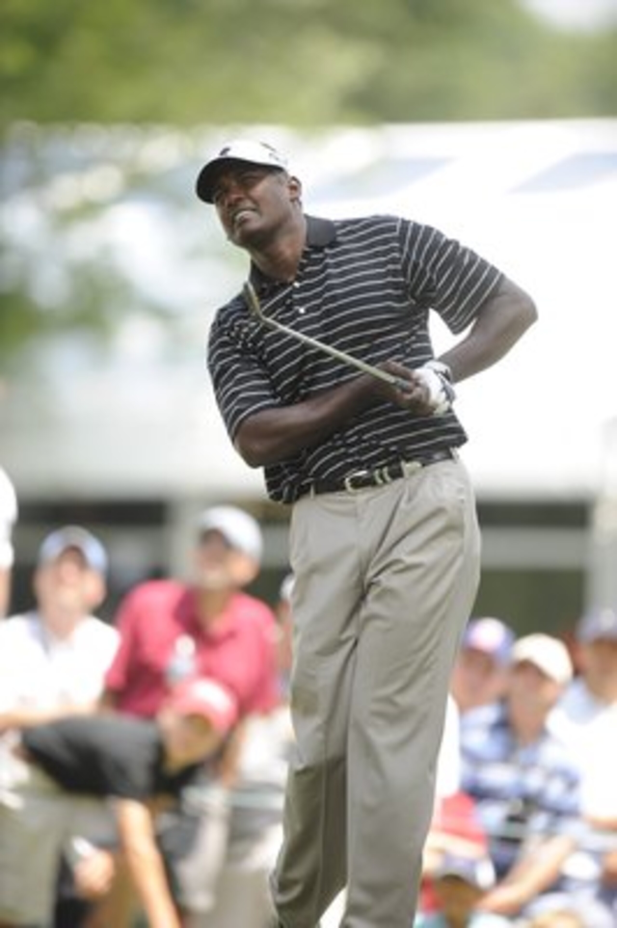 BETHESDA, MD - JULY 02: Vijah Singh tees off during the first round of the AT&T National at the Congressional Country Club on July 2, 2009 in Bethesda, Maryland  (Photo by Mitchell Layton/Getty Images)