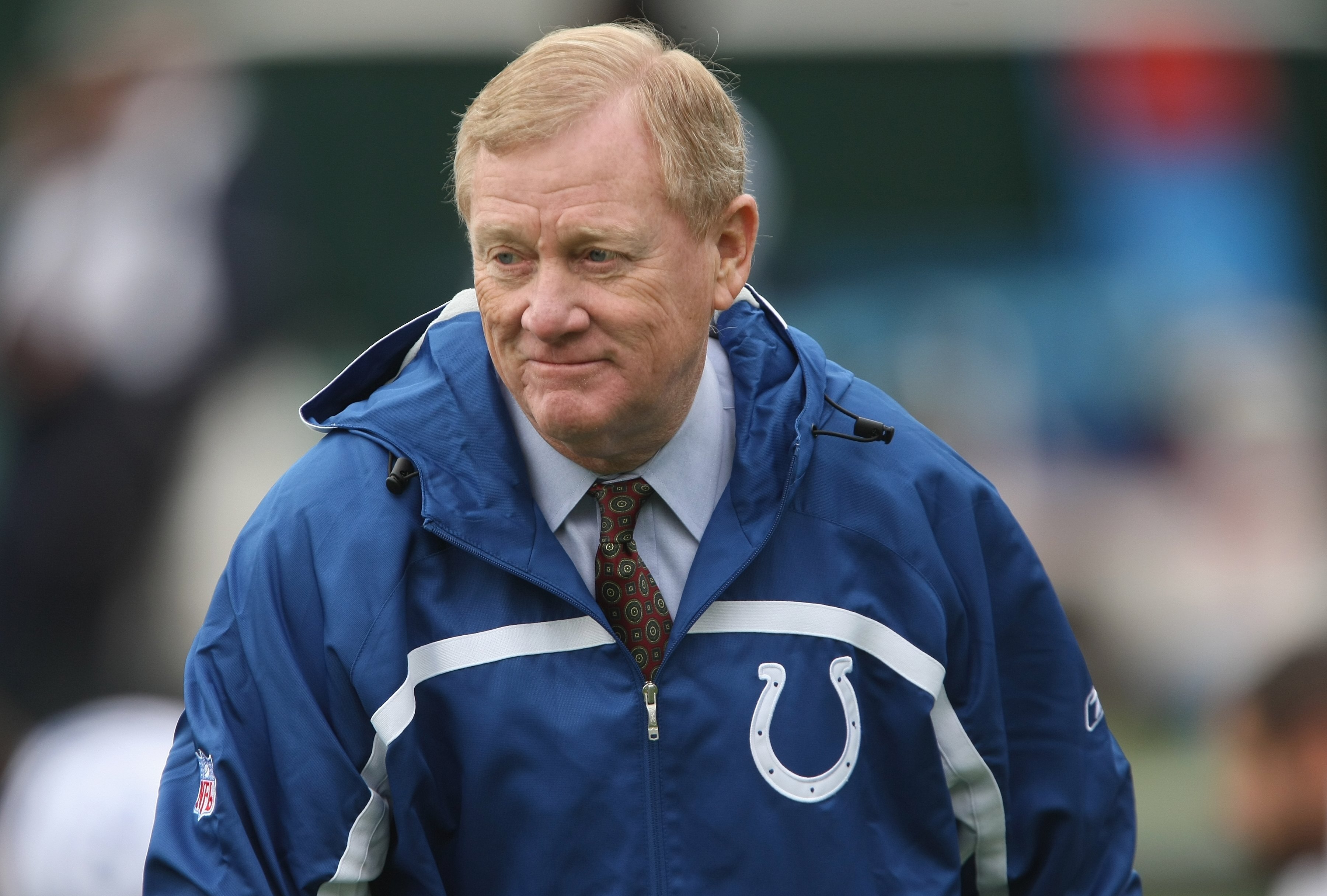 OAKLAND, CA - DECEMBER 16:  Bill Polian, president of the Indianapolis Colts, looks on before the game against the Oakland Raiders on December 16, 2007 at McAfee Coliseum in Oakland, California. The Colts won 21-14.  (Photo by Stephen Dunn/Getty Images)