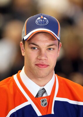 LOS ANGELES, CA - JUNE 25:  Taylor Hall, drafted #1 overall by the Edmonton Oilers, is interviewed after being drafted during the 2010 NHL Entry Draft at Staples Center on June 25, 2010 in Los Angeles, California.  (Photo by Jeff Gross/Getty Images)