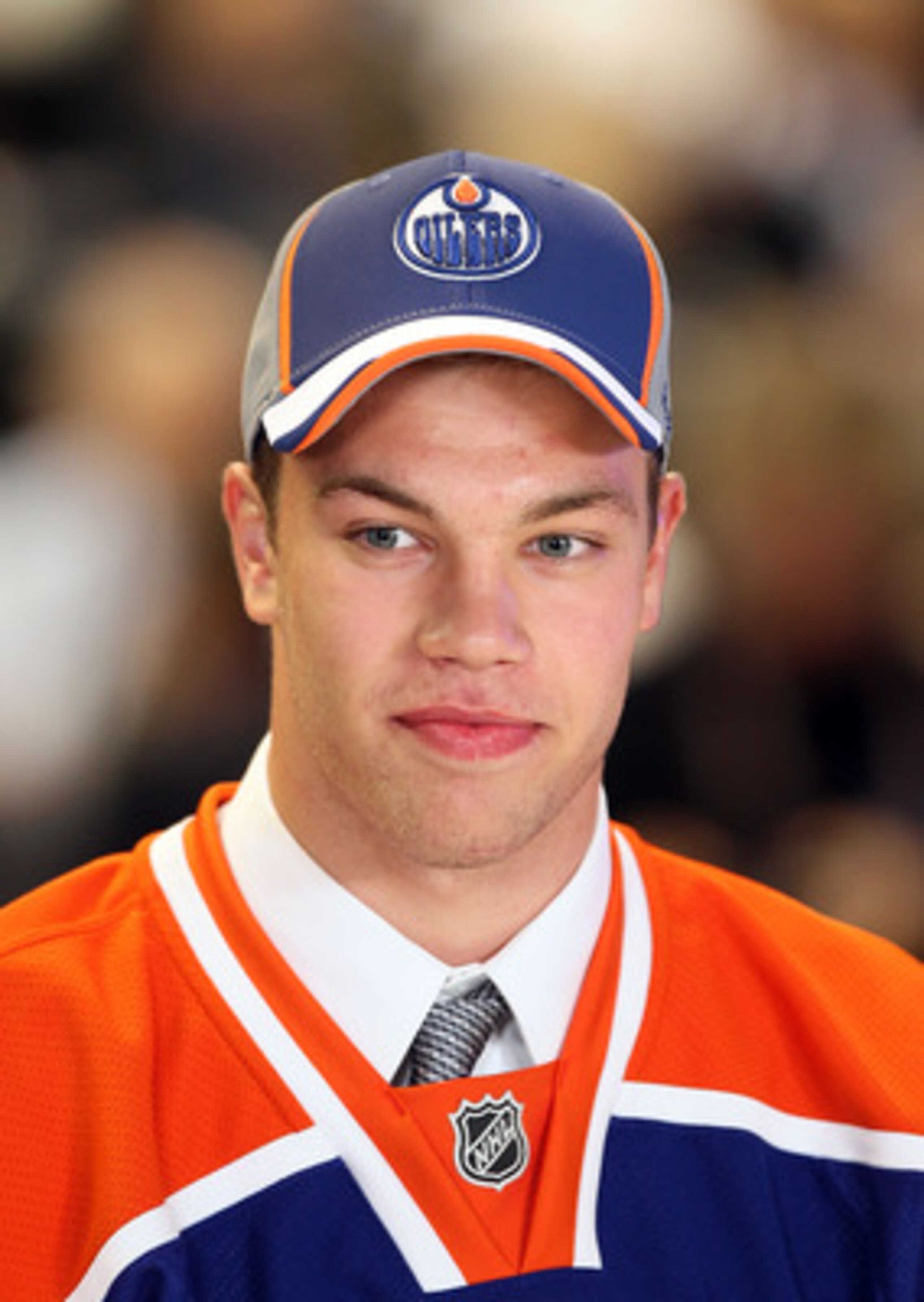 LOS ANGELES, CA - JUNE 25:  Taylor Hall, drafted #1 overall by the Edmonton Oilers, is interviewed after being drafted during the 2010 NHL Entry Draft at Staples Center on June 25, 2010 in Los Angeles, California.  (Photo by Jeff Gross/Getty Images)