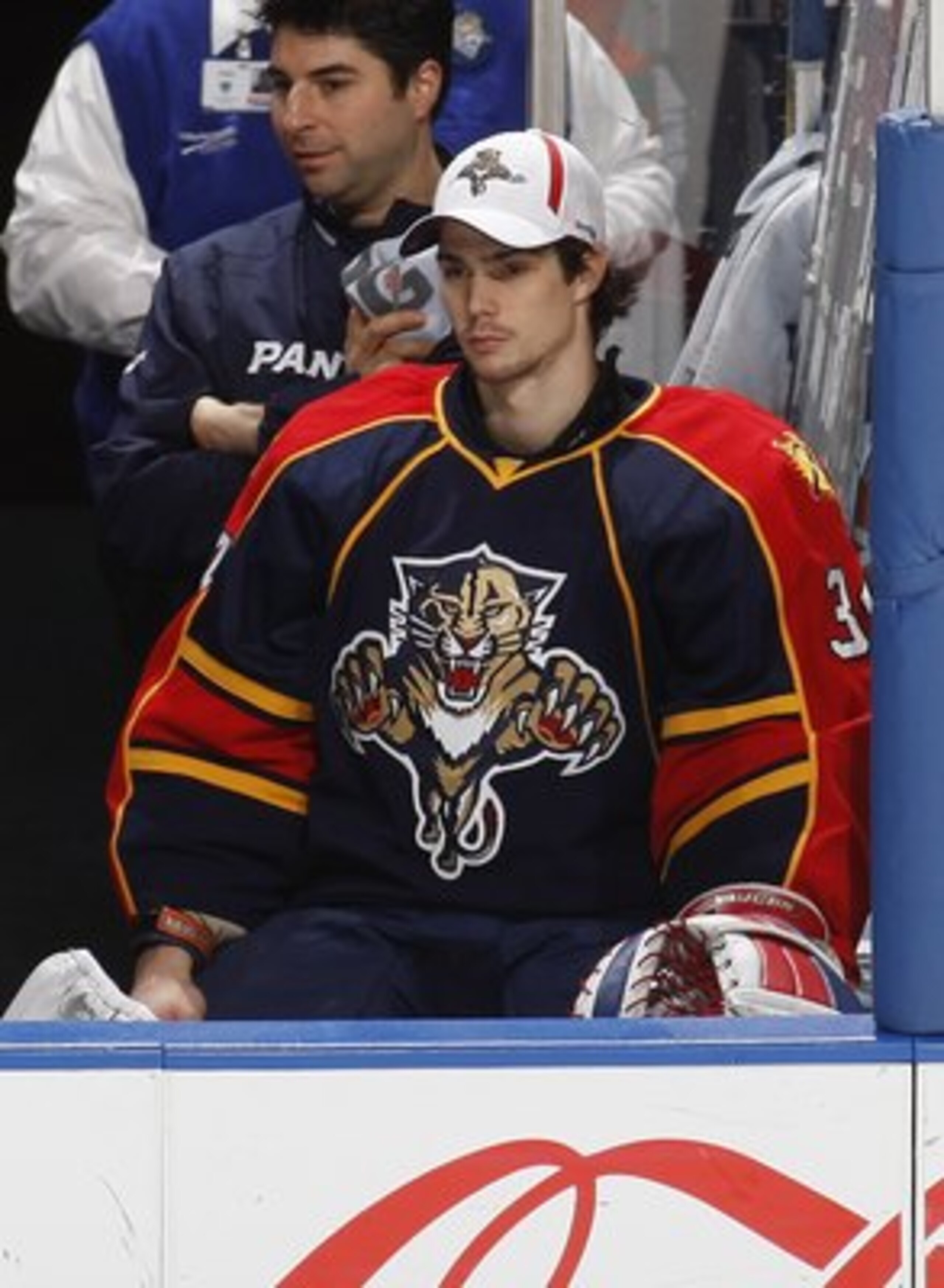 SUNRISE, FL - DECEMBER 2: Goaltender Alexander Salak #34 of the Florida Panthers watches game action against the Colorado Avalanche on December 2, 2009 at the BankAtlantic Center in Sunrise, Florida. The Panthers defeated the Avalanche 6-5. (Photo by Joel