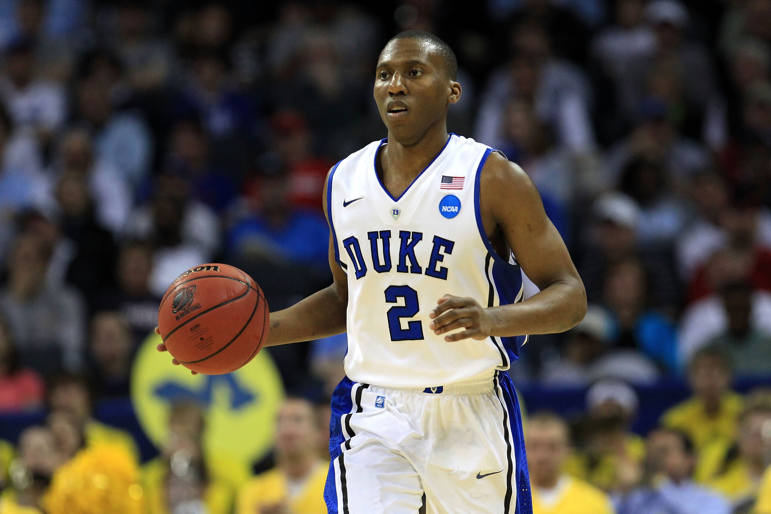 CHARLOTTE, NC - MARCH 20: Nolan Smith #2 of the Duke Blue Devils moves the ball upcourt while taking on the Michigan Wolverines during the third round of the 2011 NCAA men's basketball tournament at Time Warner Cable Arena on March 20, 2011 in Charlotte, CHARLOTTE, NC - MARCH 20: Nolan Smith #2 of the Duke Blue Devils moves the ball upcourt while taking on the Michigan Wolverines during the third round of the 2011 NCAA men's basketball tournament at Time Warner Cable Arena on March 20, 2011 in Charlotte,