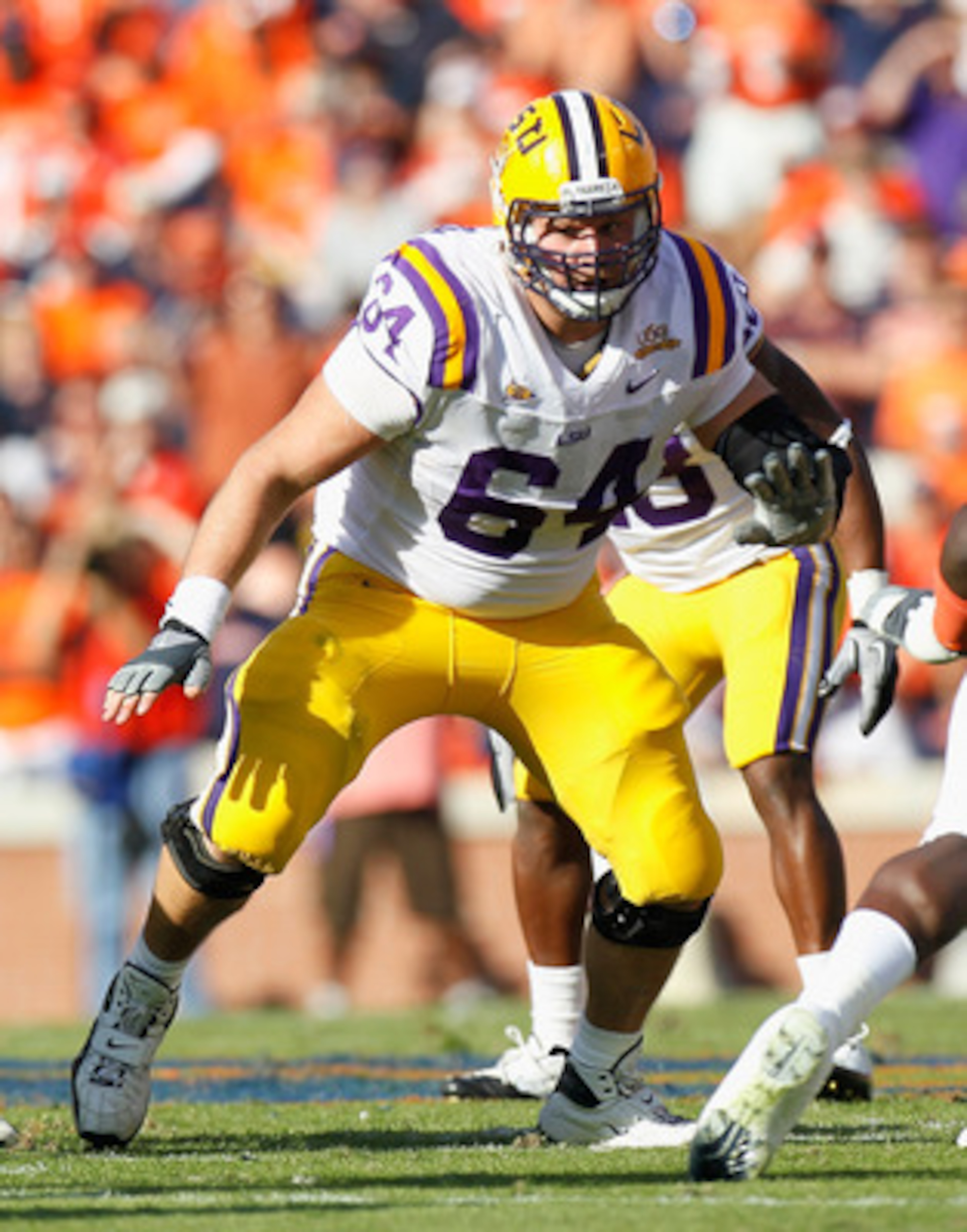 AUBURN, AL - OCTOBER 23:  P.J. Lonergan #64 of the LSU Tigers against the Auburn Tigers at Jordan-Hare Stadium on October 23, 2010 in Auburn, Alabama.  (Photo by Kevin C. Cox/Getty Images)