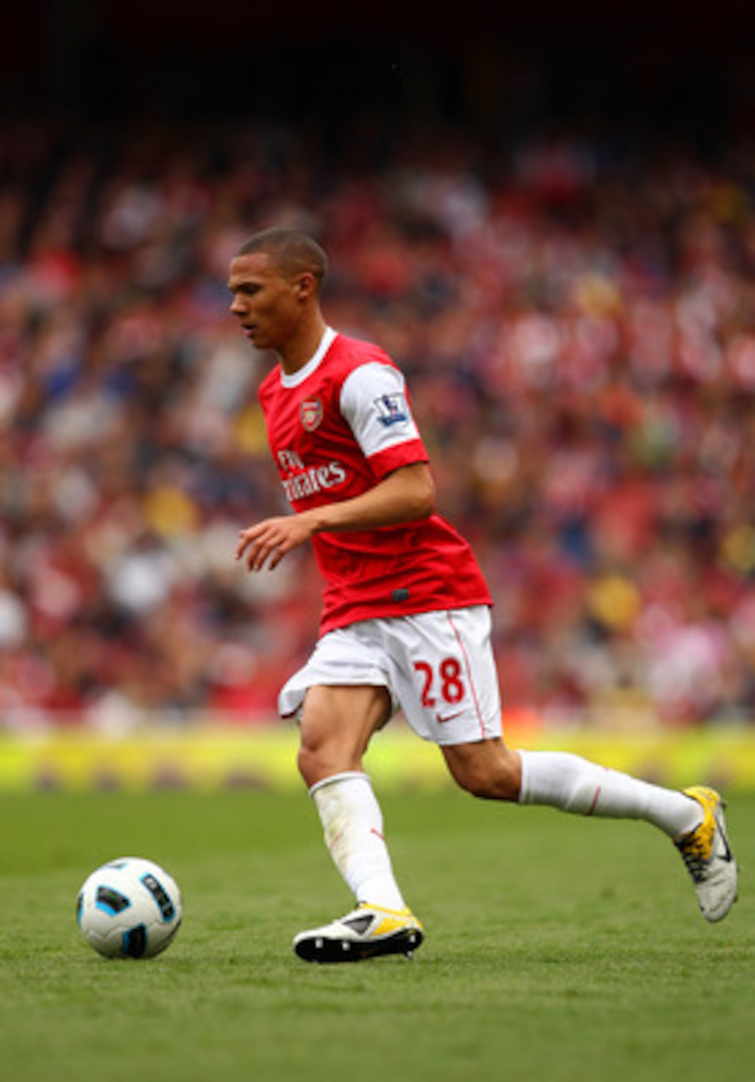 LONDON, ENGLAND - MAY 15:  Kieran Gibbs of Arsenal in action during the Barclays Premier League match between Arsenal and Aston Villa at the Emirates Stadium on May 15, 2011 in London, England.  (Photo by Richard Heathcote/Getty Images)
