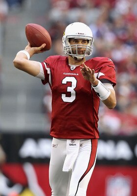 GLENDALE, AZ - DECEMBER 05: Quarterback Derek Anderson #3 of the Arizona Cardinals throws a pass during the NFL game against the St. Louis Rams at the University of Phoenix Stadium on December 5, 2010 in Glendale, Arizona. The Rams defeated the Cardinals GLENDALE, AZ - DECEMBER 05: Quarterback Derek Anderson #3 of the Arizona Cardinals throws a pass during the NFL game against the St. Louis Rams at the University of Phoenix Stadium on December 5, 2010 in Glendale, Arizona. The Rams defeated the Cardinals