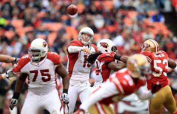 SAN FRANCISCO, CA - JANUARY 02: John Skelton #19 of the Arizona Cardinals passes against the San Francisco 49er during an NFL game at Candlestick Park on January 2, 2011 in San Francisco, California. (Photo by Jed Jacobsohn/Getty Images) SAN FRANCISCO, CA - JANUARY 02: John Skelton #19 of the Arizona Cardinals passes against the San Francisco 49er during an NFL game at Candlestick Park on January 2, 2011 in San Francisco, California. (Photo by Jed Jacobsohn/Getty Images)