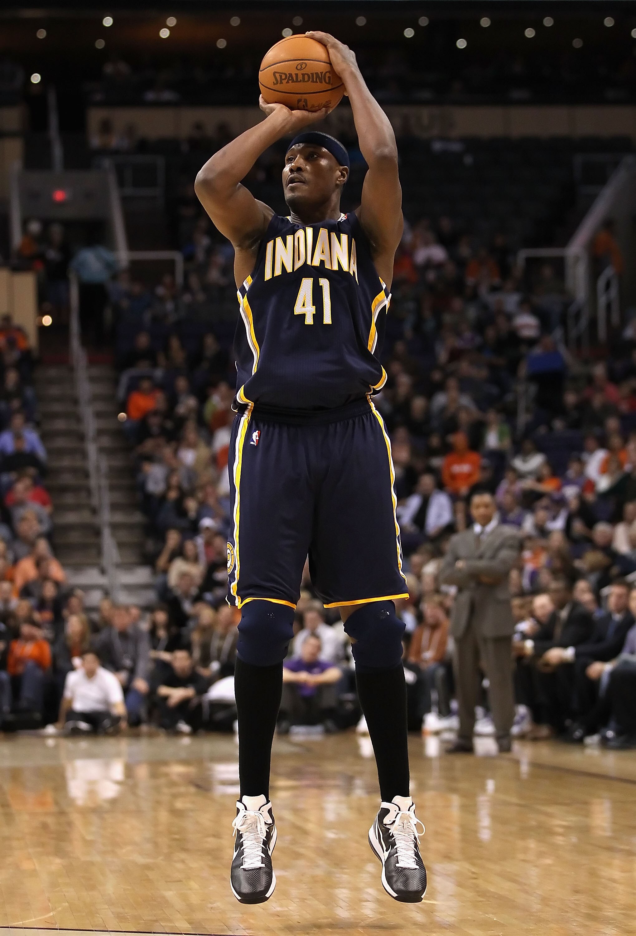 PHOENIX - DECEMBER 03: James Posey #41 of the Indiana Pacers puts up a shot during the NBA game against the Phoenix Suns at US Airways Center on December 3, 2010 in Phoenix, Arizona. NOTE TO USER: User expressly acknowledges and agrees that, by downloadi PHOENIX - DECEMBER 03: James Posey #41 of the Indiana Pacers puts up a shot during the NBA game against the Phoenix Suns at US Airways Center on December 3, 2010 in Phoenix, Arizona. NOTE TO USER: User expressly acknowledges and agrees that, by downloadi