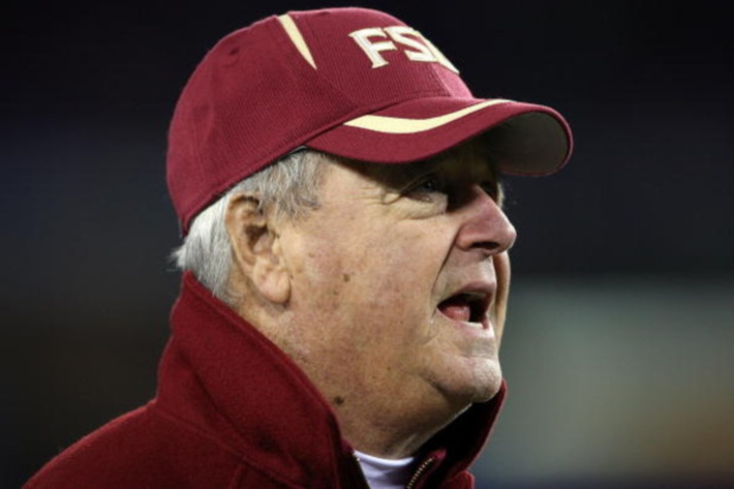 NASHVILLE, TN - DECEMBER 31: Bobby Bowden the Head Coach of the Florida State Seminoles looks on during the Gaylord Hotels Music City Bowl against the Kentucky Wildcats at the LP Field December 31, 2007 in Nashville, Tennessee. Kentucky won 35-28. (Phot NASHVILLE, TN - DECEMBER 31: Bobby Bowden the Head Coach of the Florida State Seminoles looks on during the Gaylord Hotels Music City Bowl against the Kentucky Wildcats at the LP Field December 31, 2007 in Nashville, Tennessee. Kentucky won 35-28. (Phot