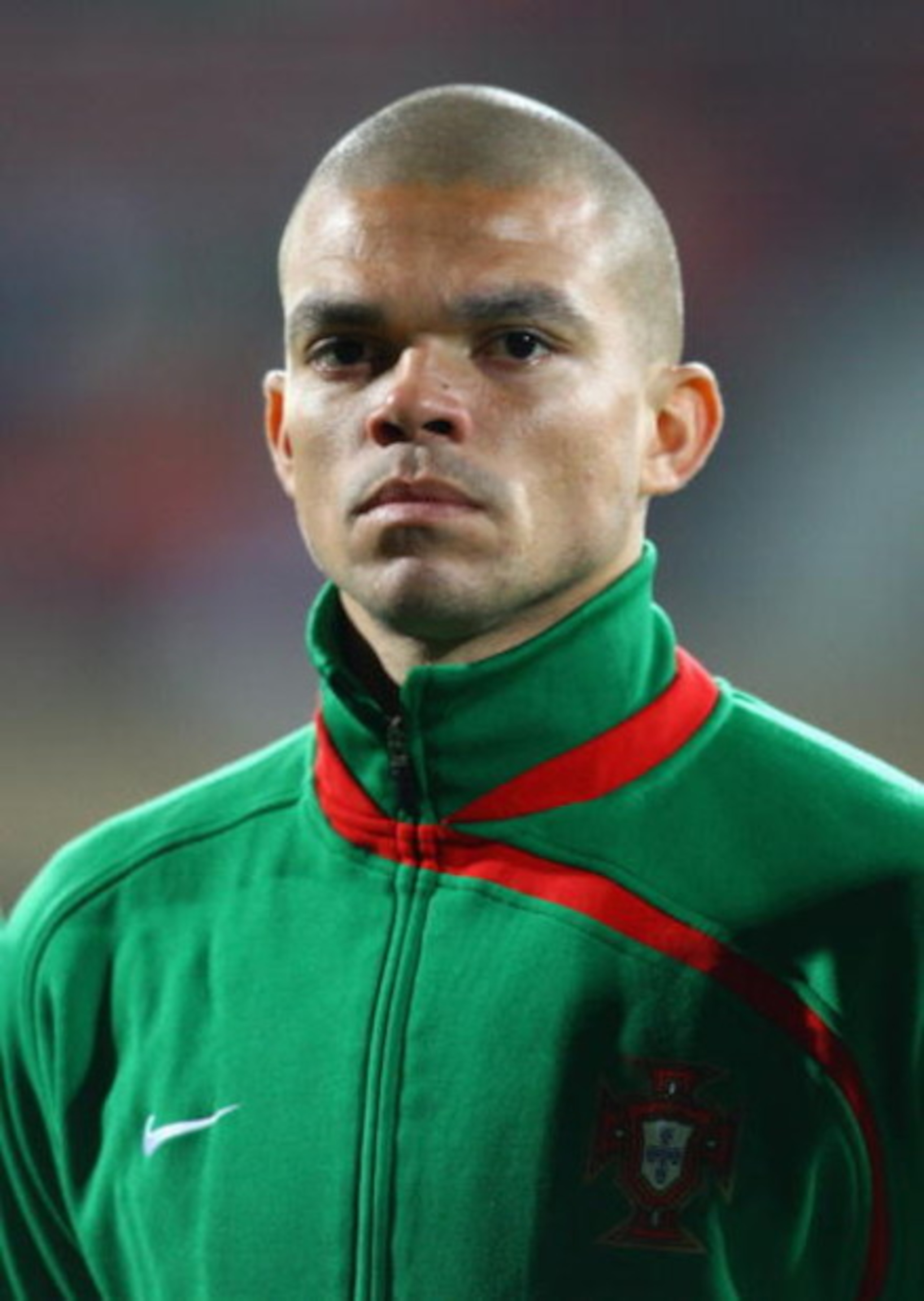 LAUSANNE, SWITZERLAND - MARCH 31:  Pepe of Portugal looks on during the International Friendly match between South Africa and Portugal at Olimpico de Lausanne on March 31, 2009 in Lausanne, Switzerland.